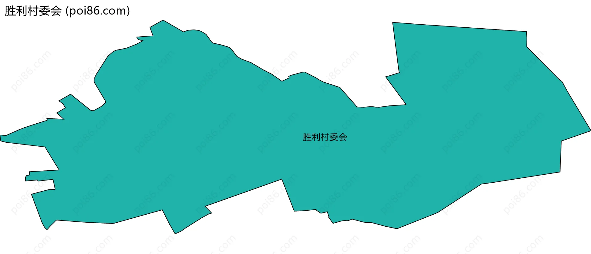 胜利村委会边界地图