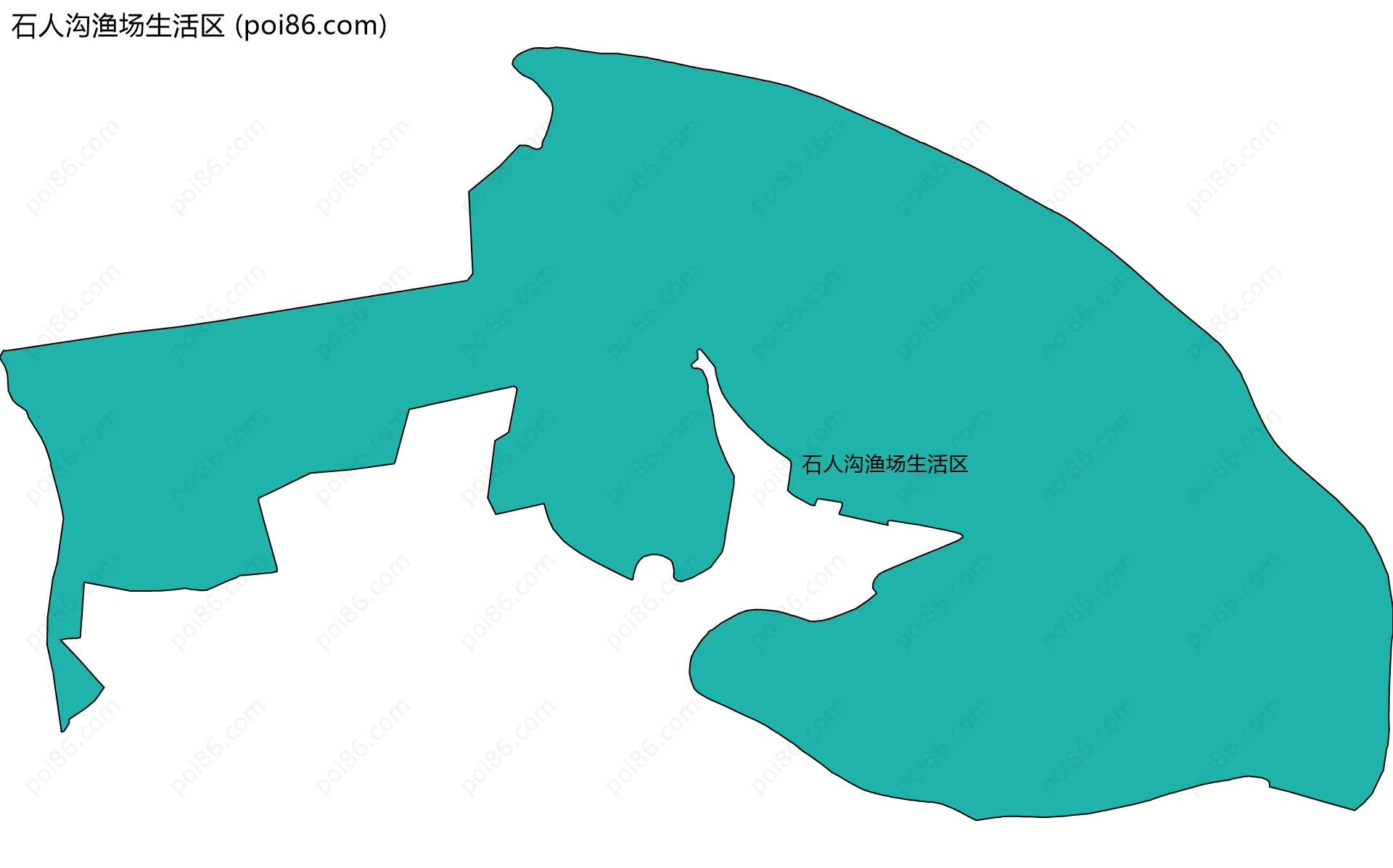 石人沟渔场生活区边界地图