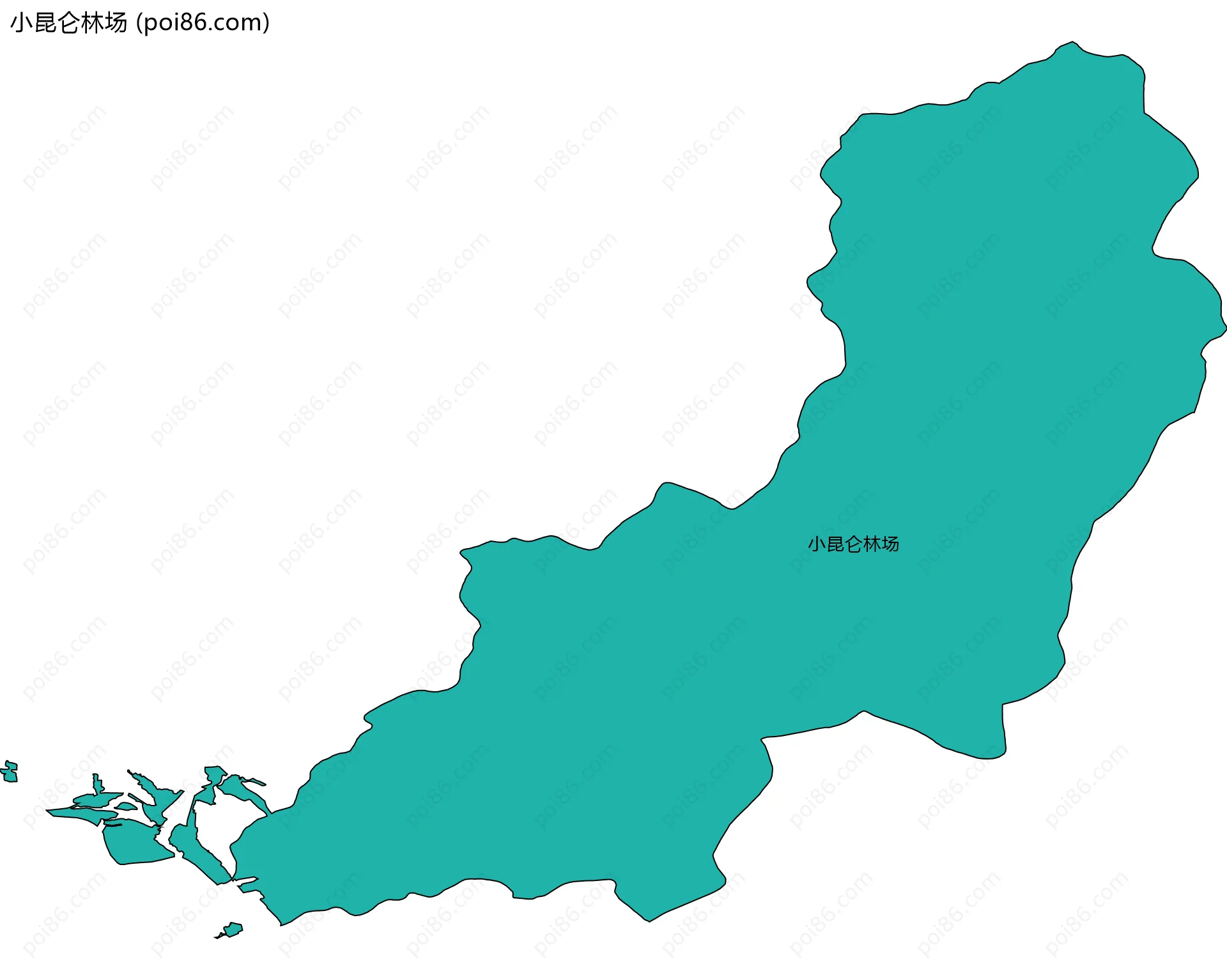 小昆仑林场边界地图