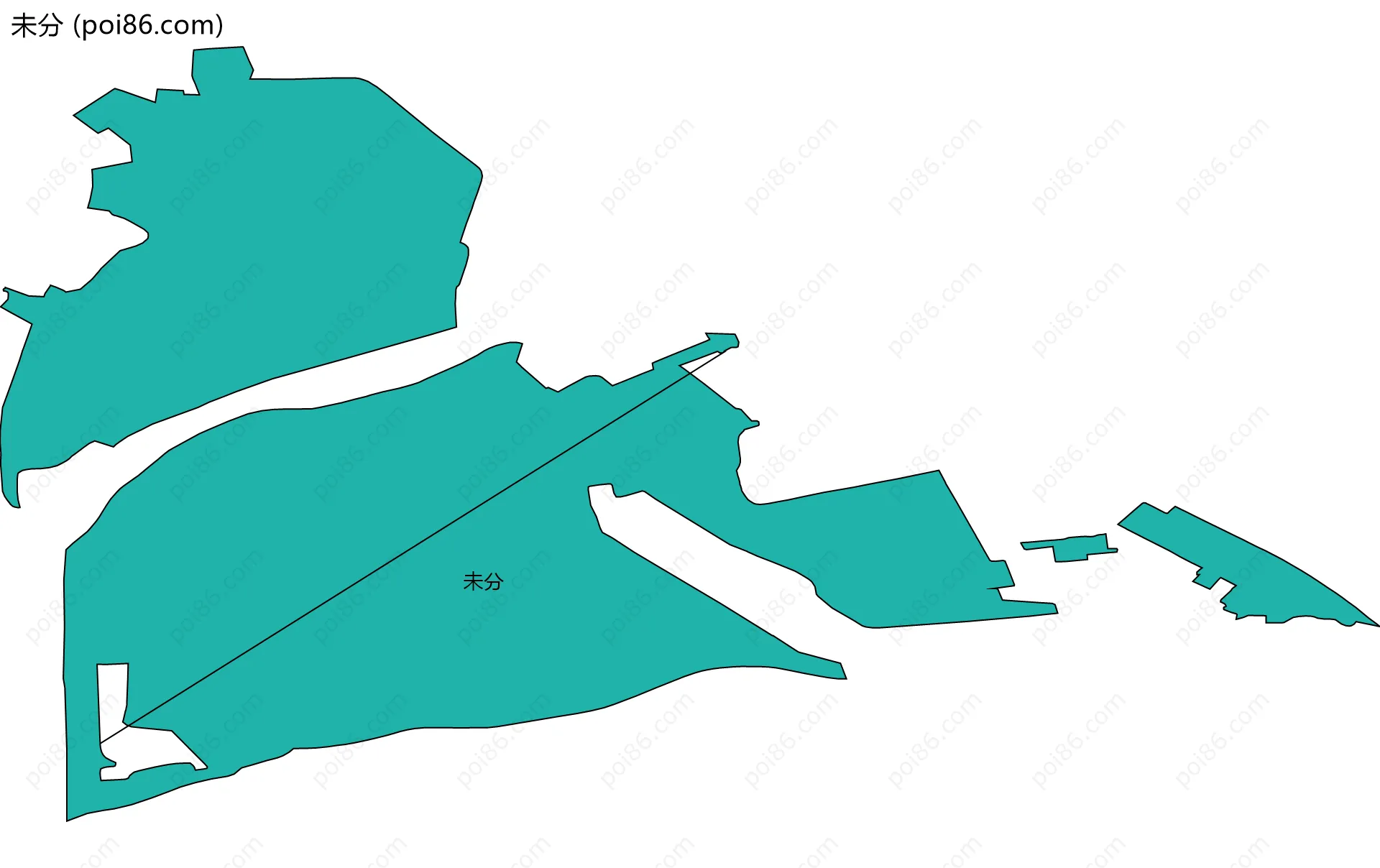 未分边界地图