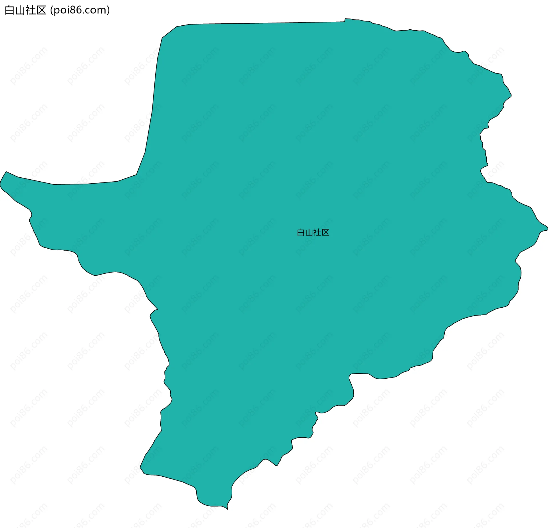 白山社区边界地图