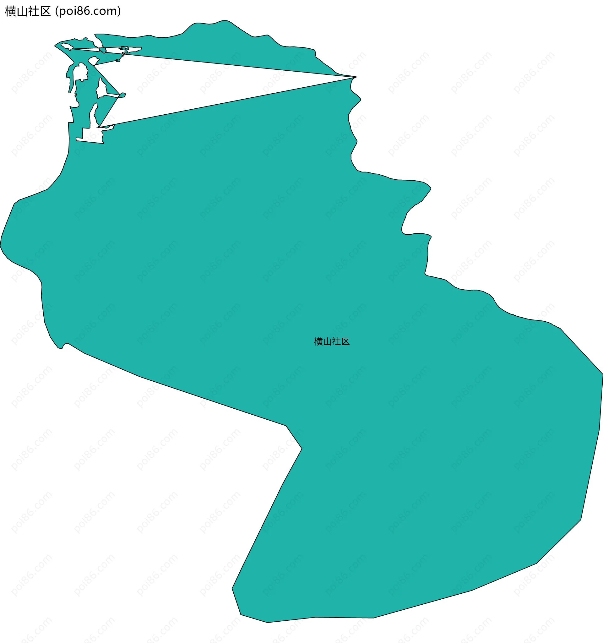 横山社区边界地图