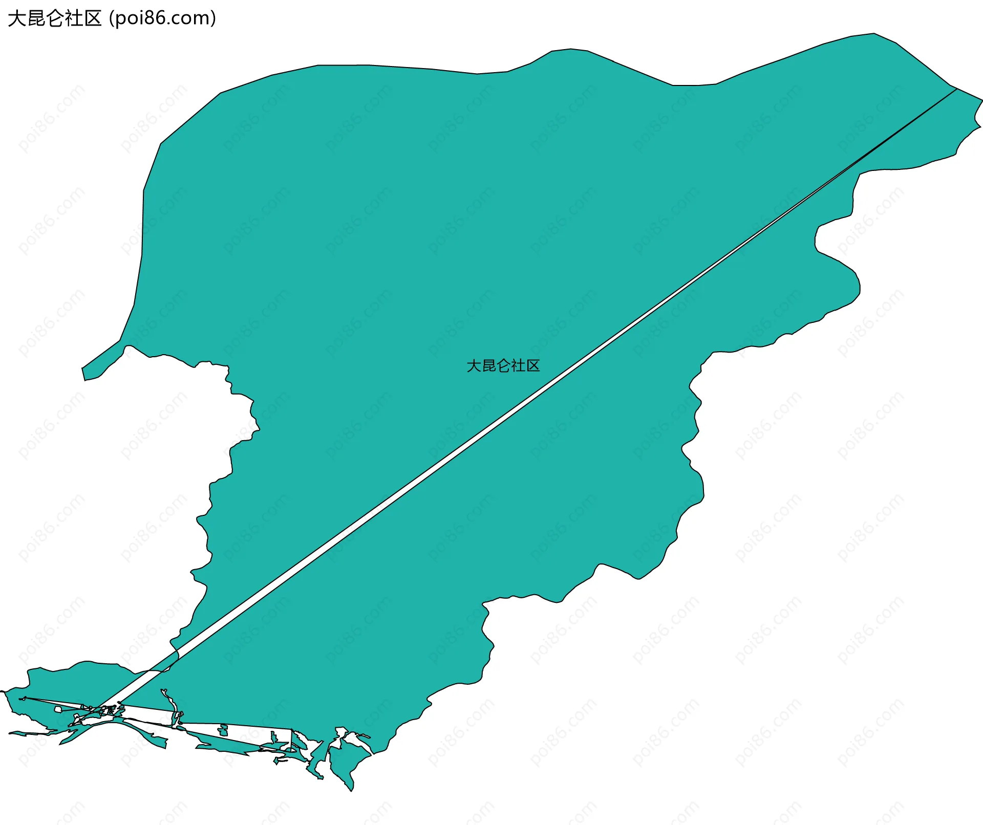 大昆仑社区边界地图