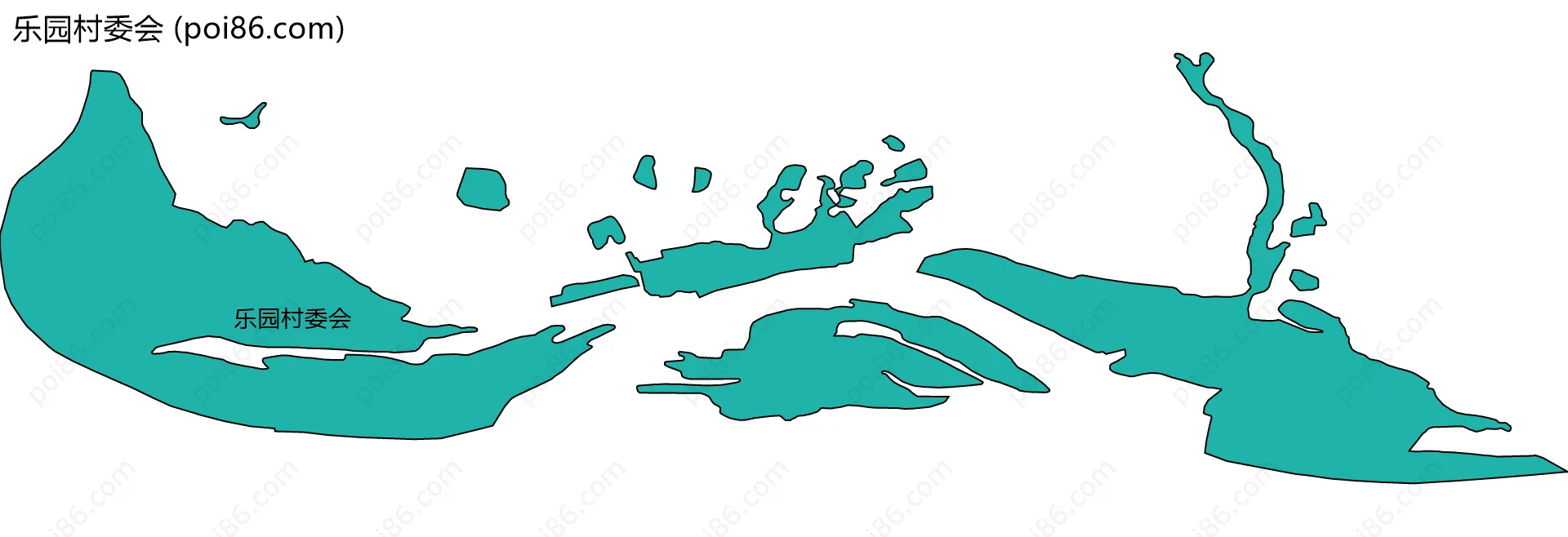 乐园村委会边界地图