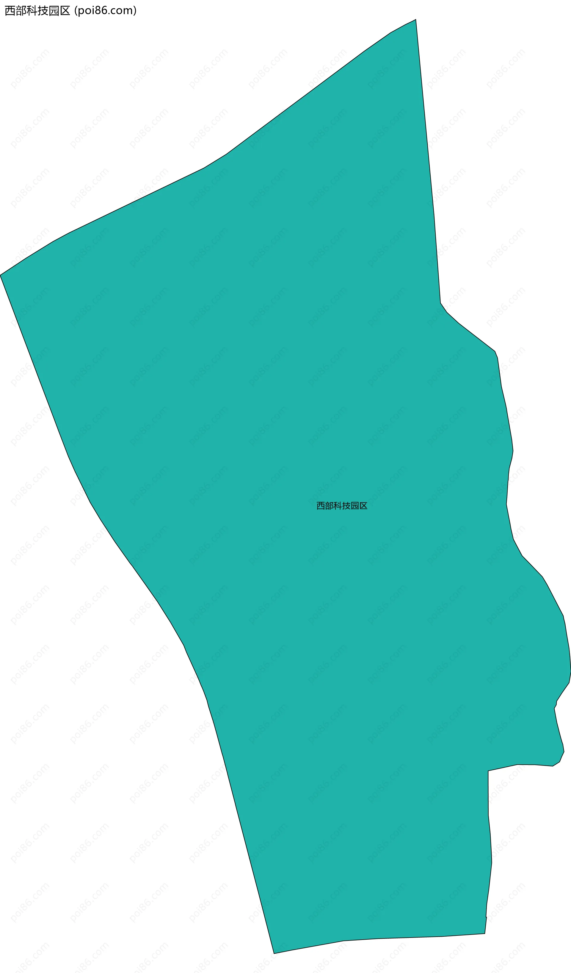 西部科技园区边界地图