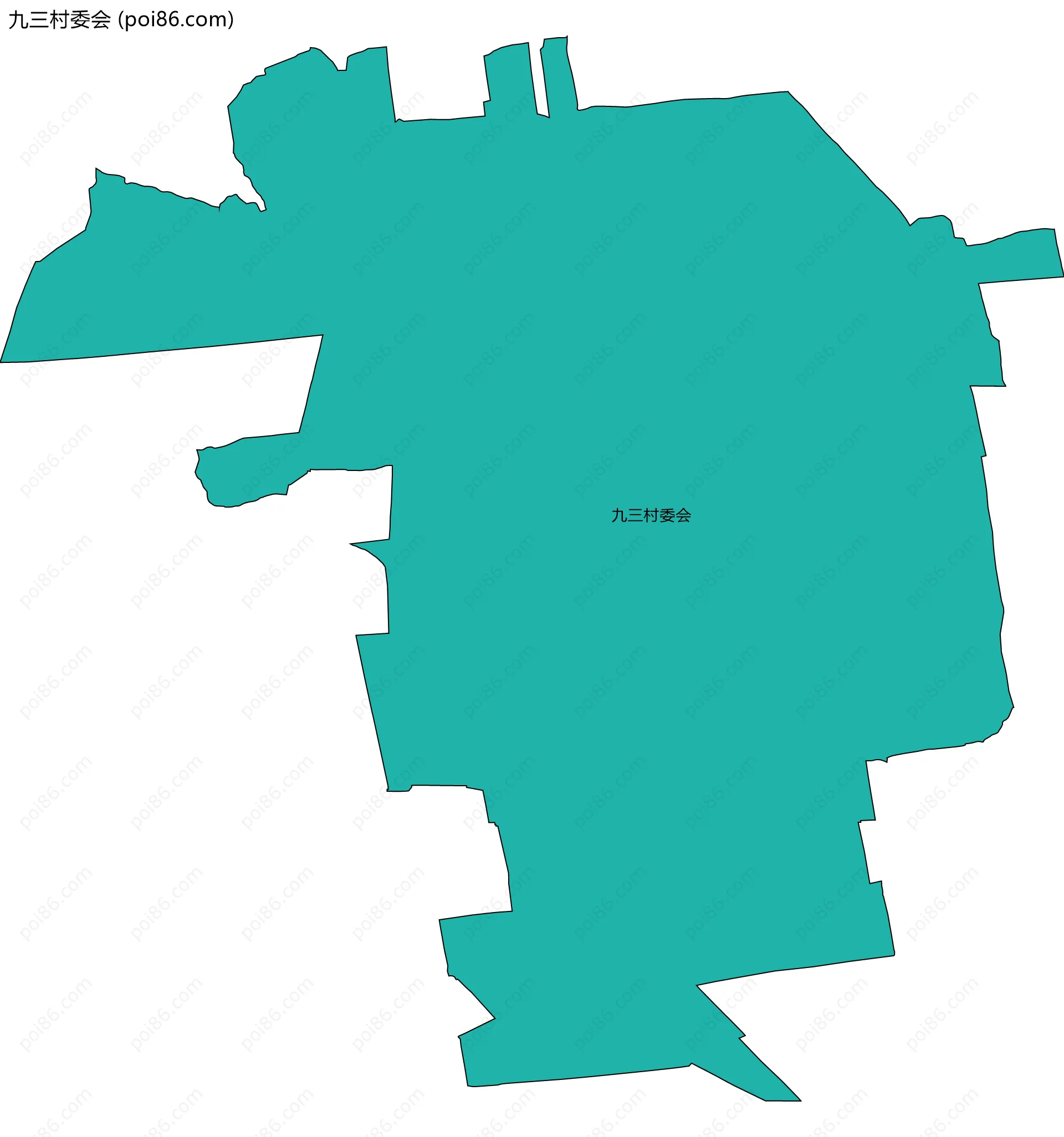 九三村委会边界地图