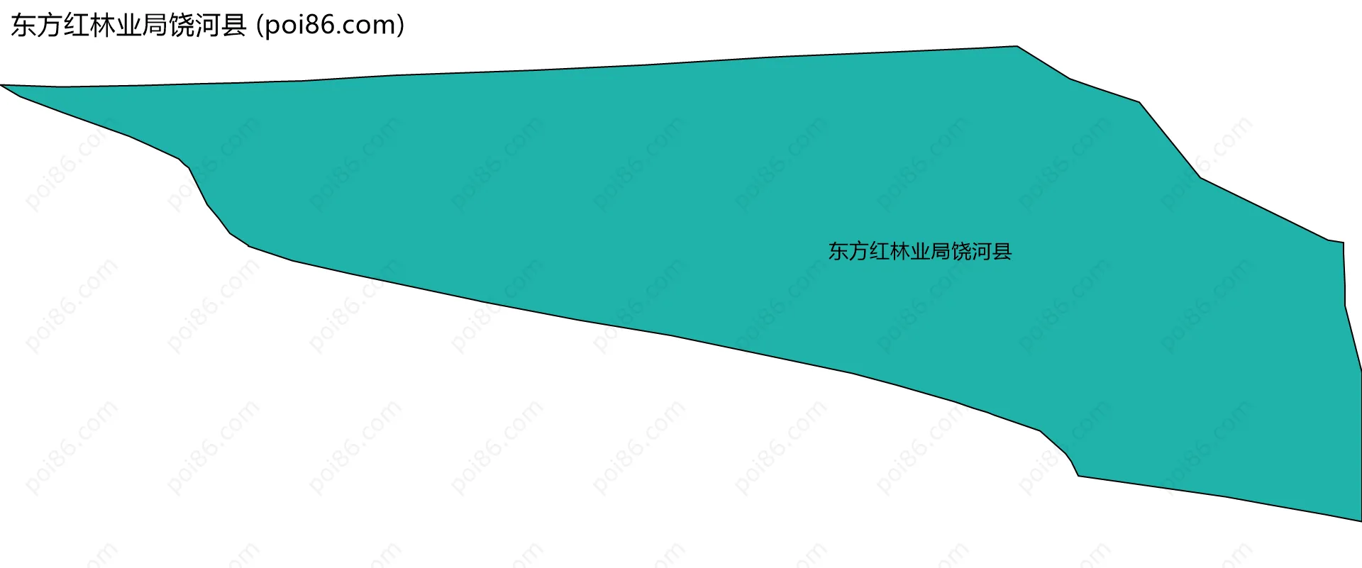 东方红林业局饶河县边界地图