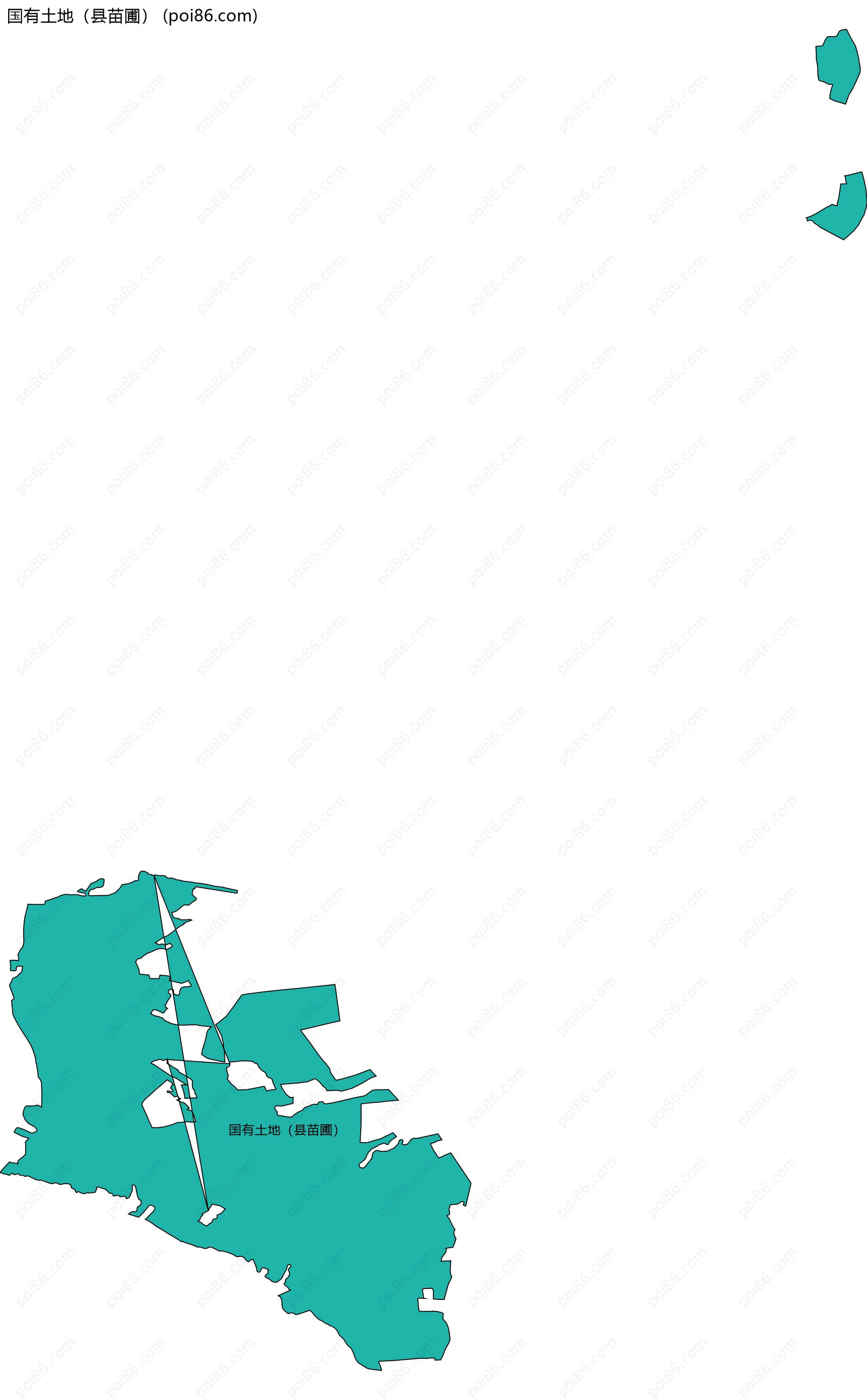 国有土地（县苗圃）边界地图