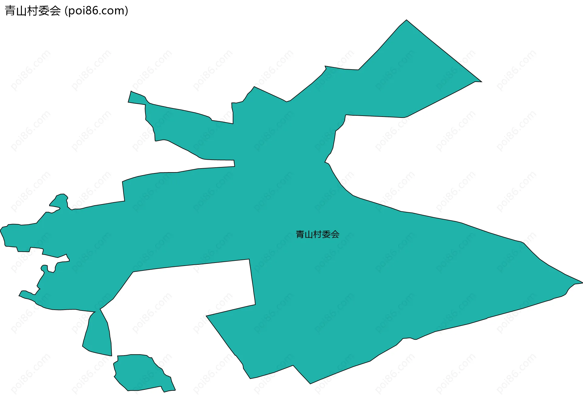 青山村委会边界地图
