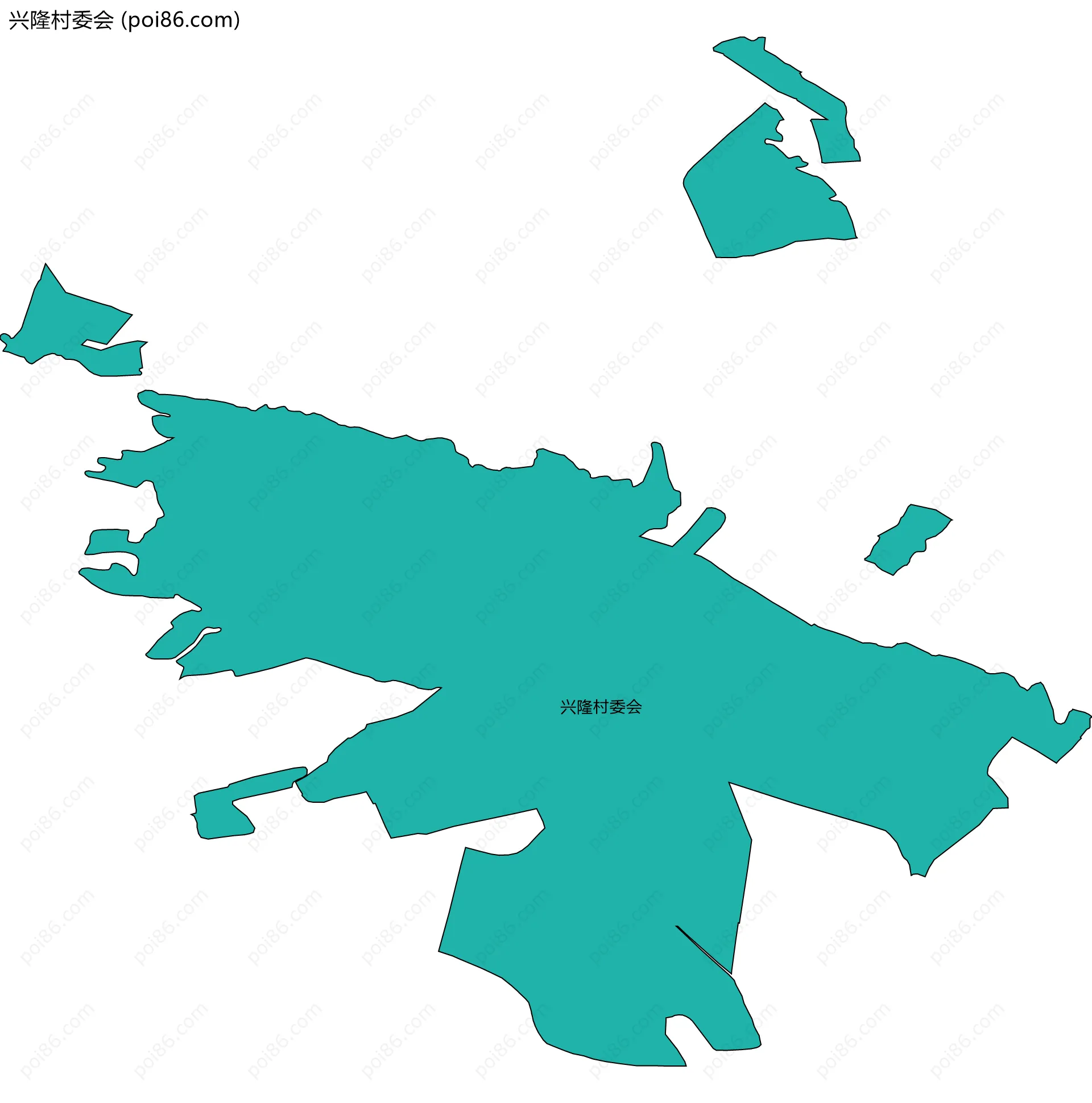 兴隆村委会边界地图