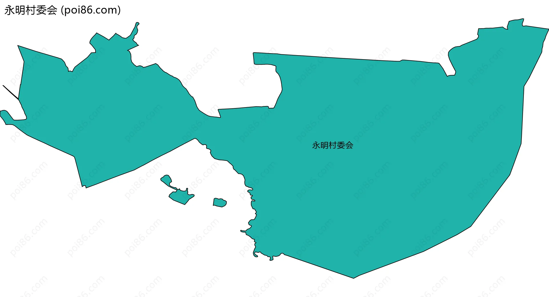 永明村委会边界地图