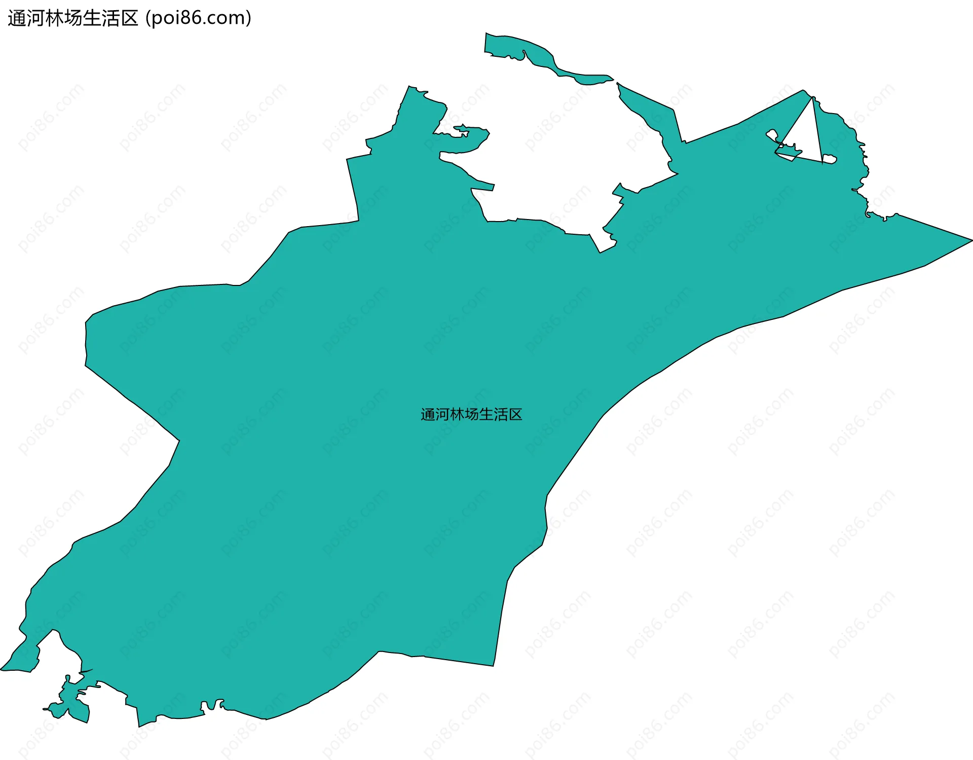 通河林场生活区边界地图