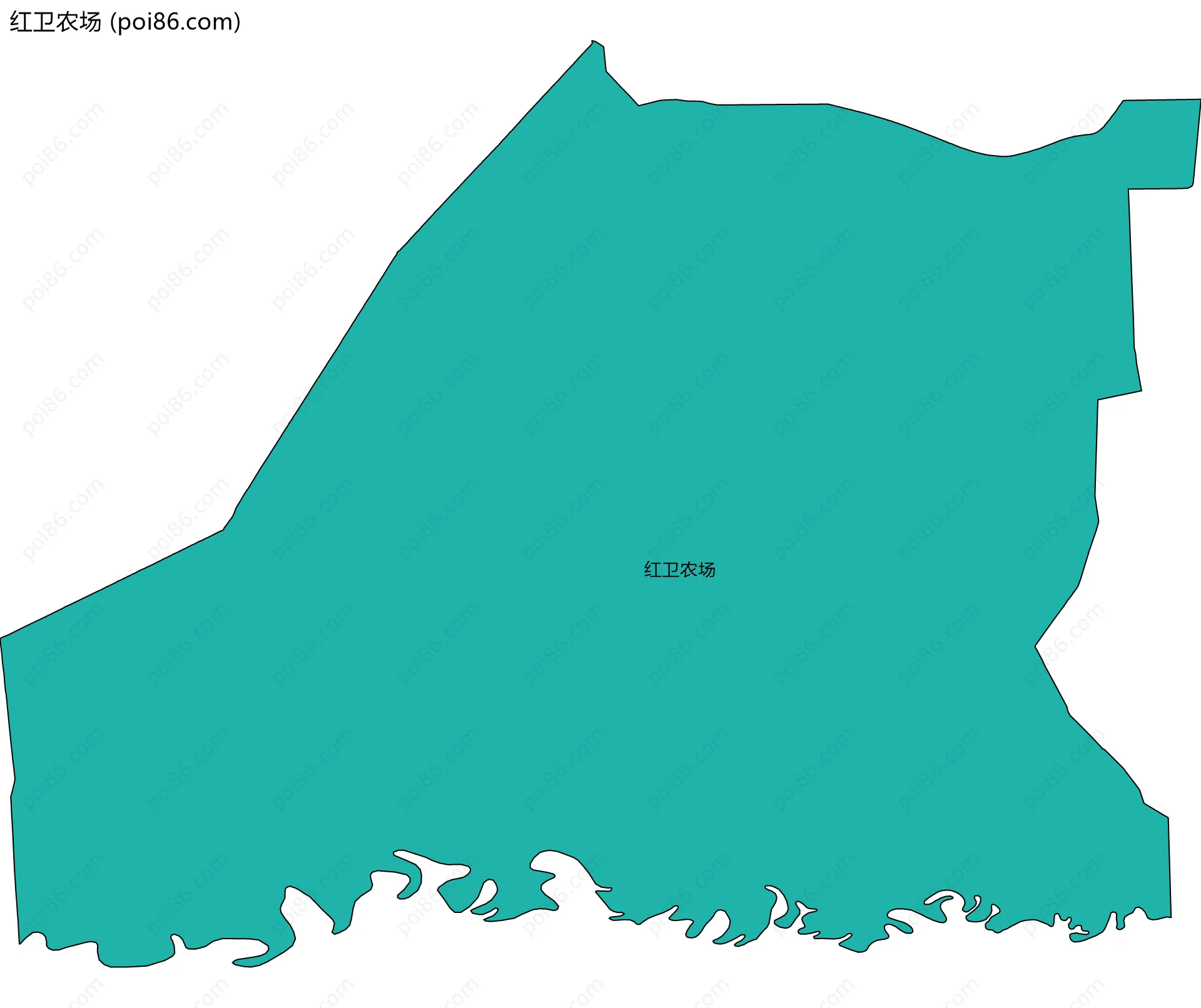 红卫农场边界地图