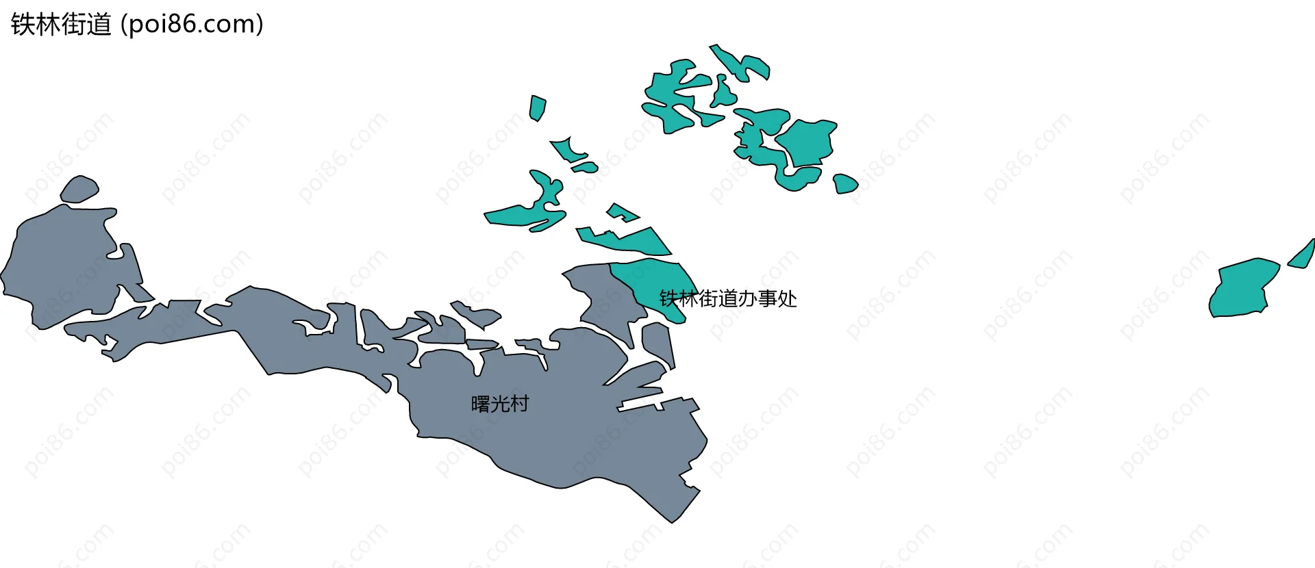 铁林街道边界地图(五级行政区划)