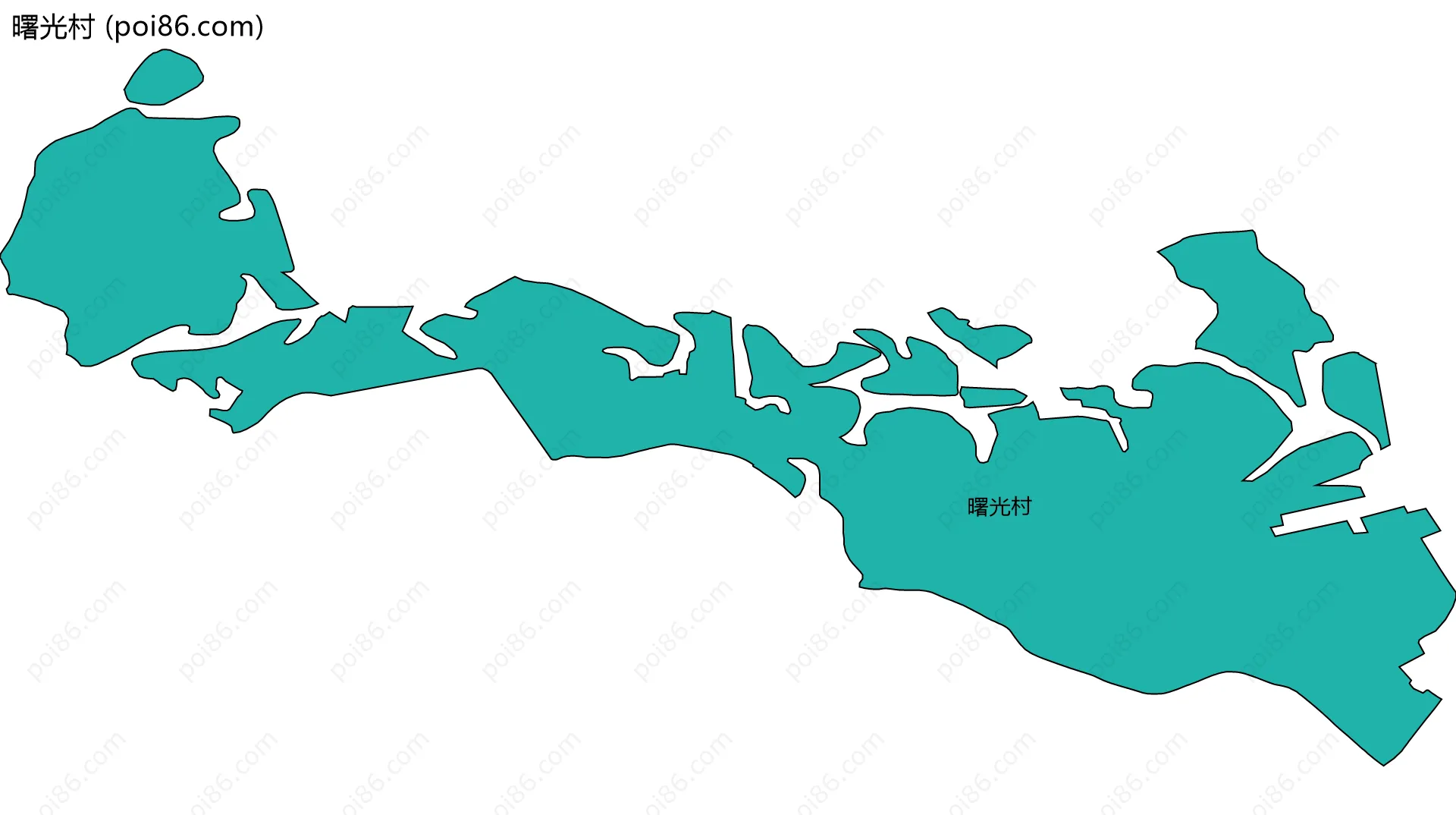 曙光村边界地图