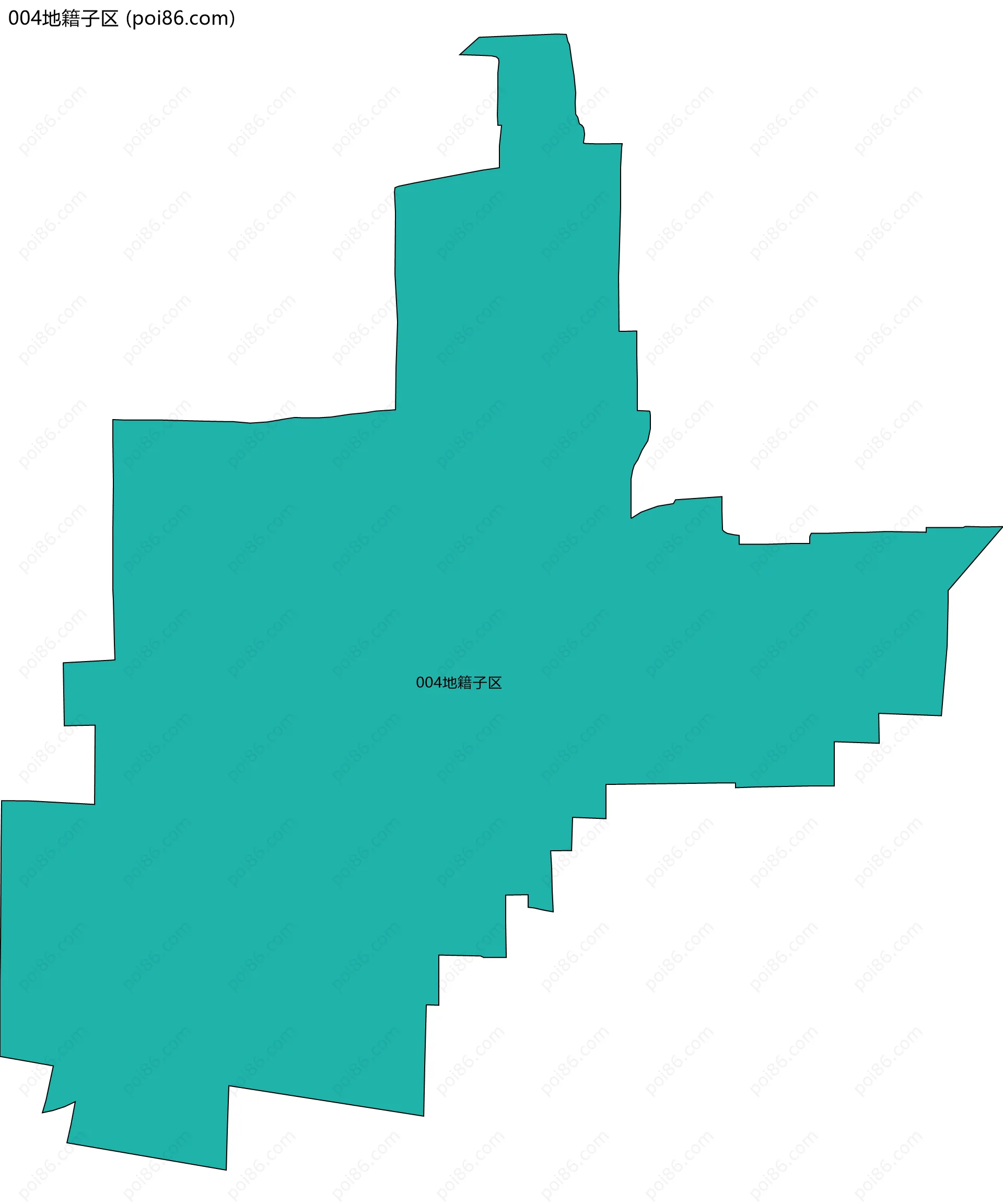 004地籍子区边界地图