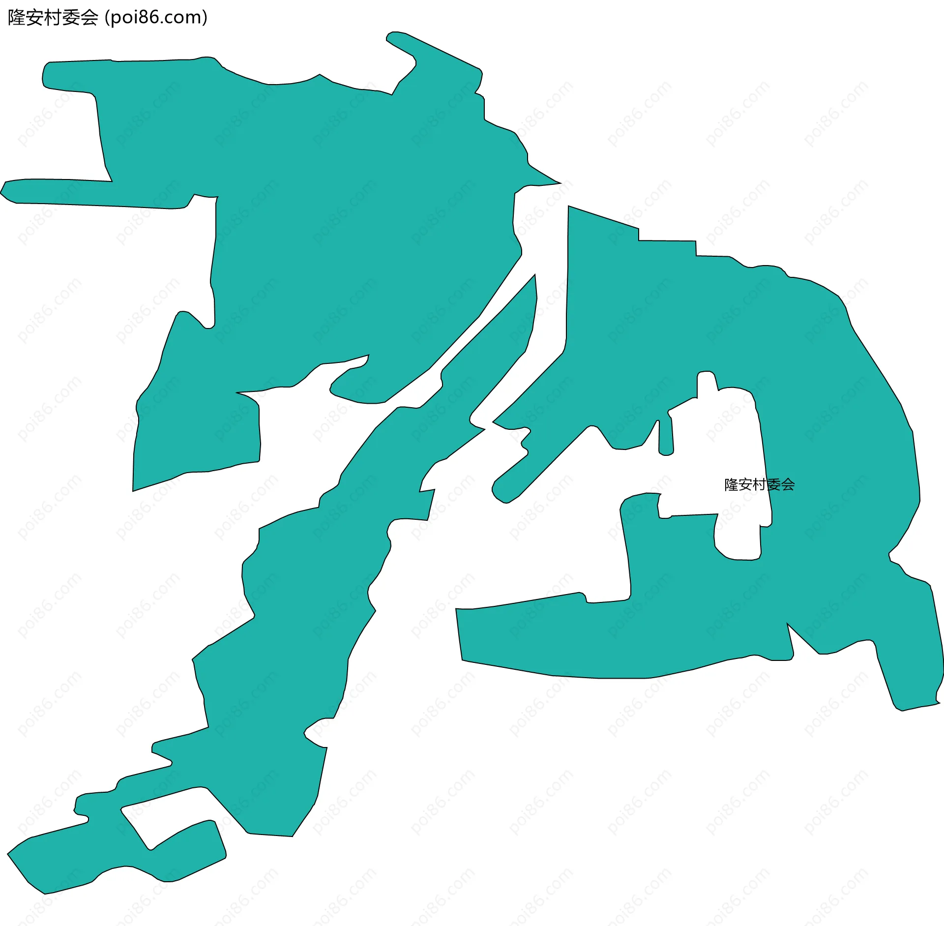 隆安村委会边界地图