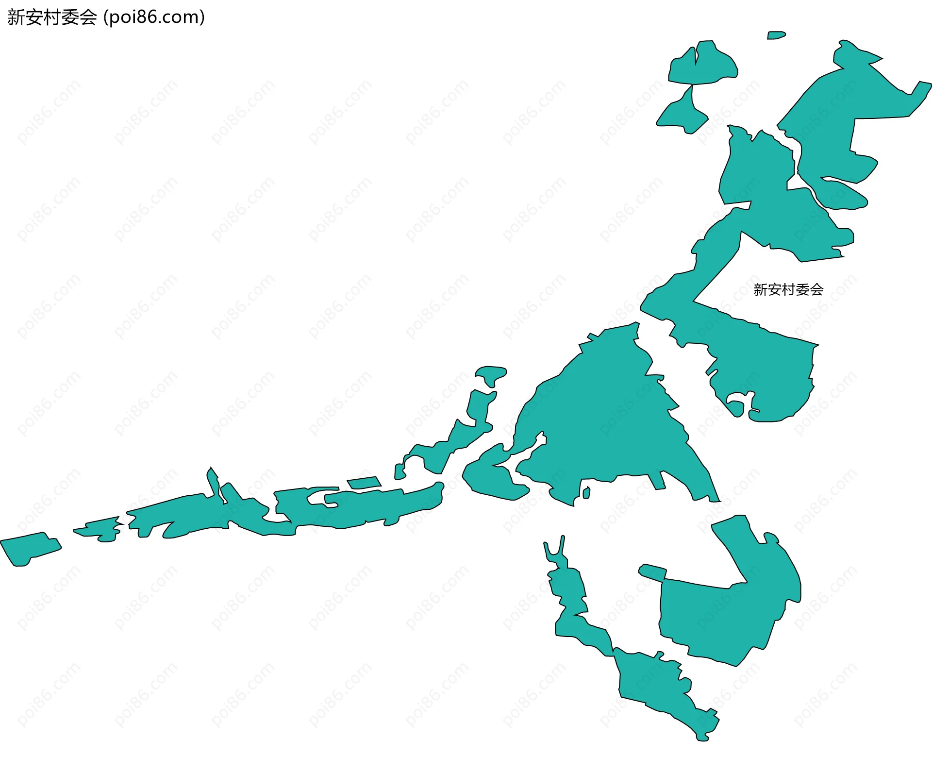 新安村委会边界地图