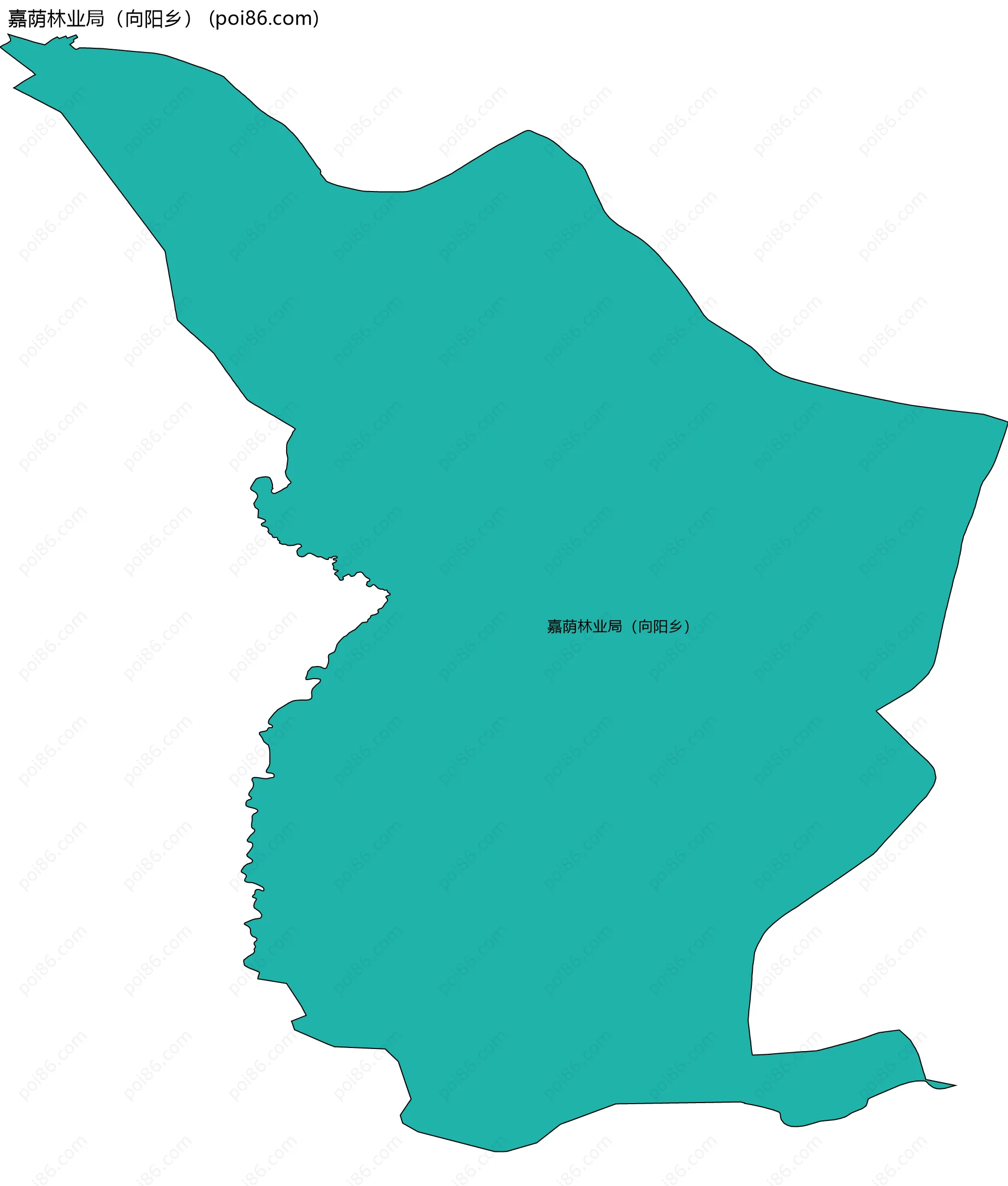 嘉荫林业局（向阳乡）边界地图