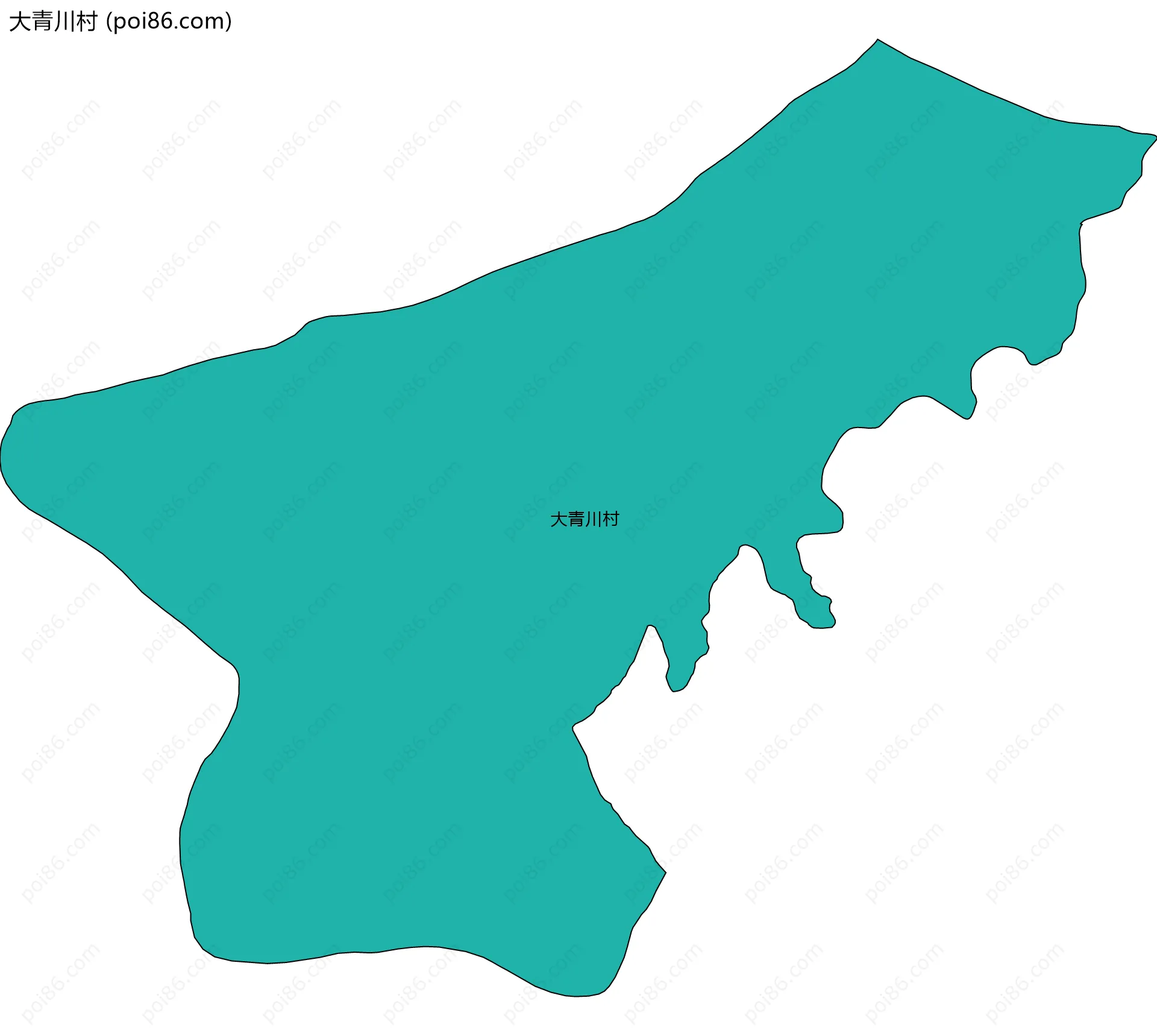 大青川村边界地图