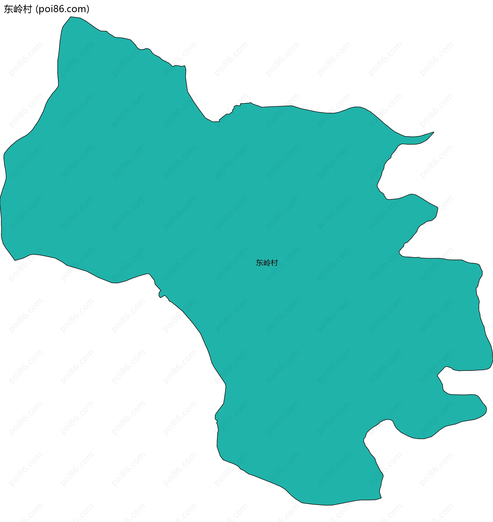 东岭村边界地图