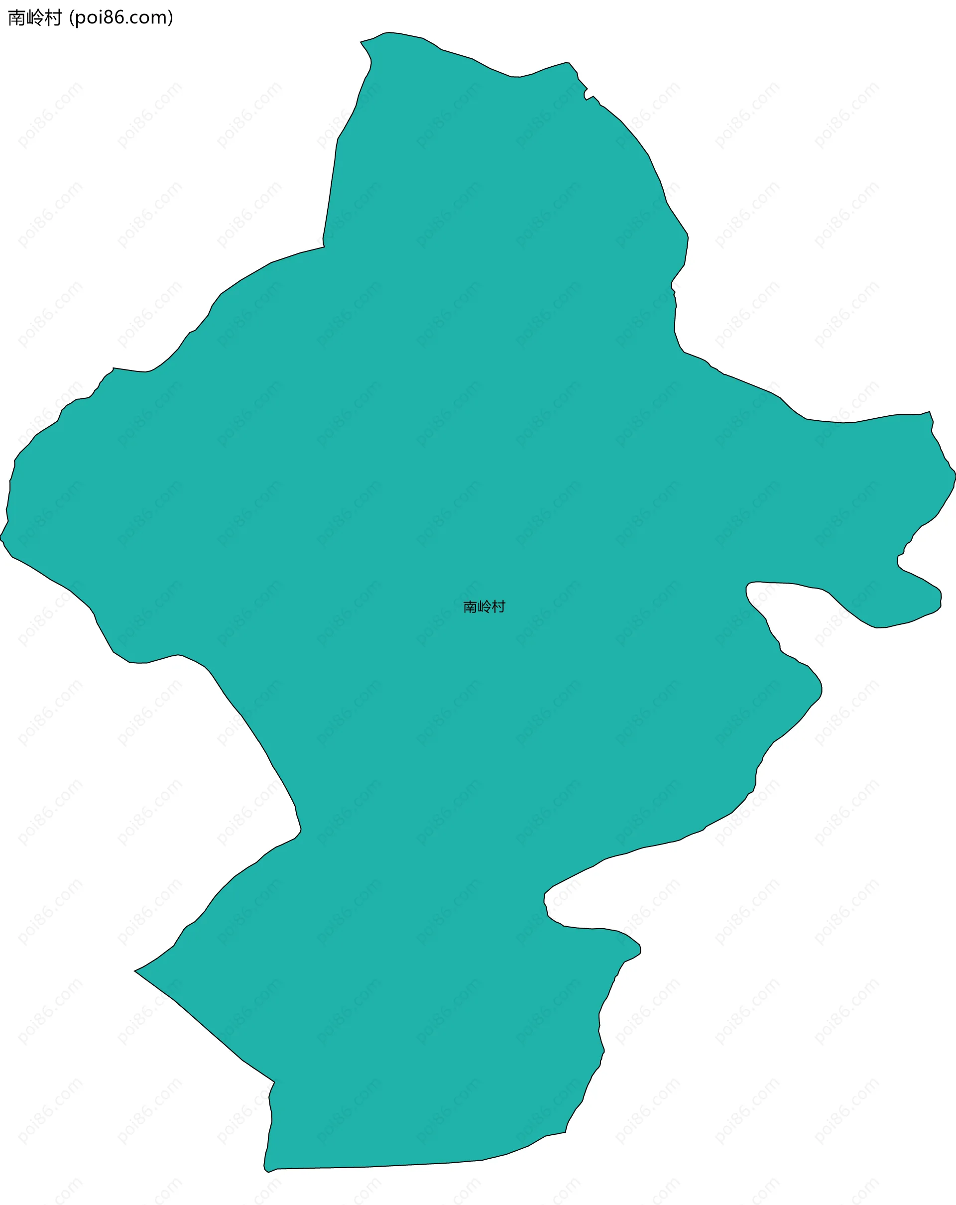 南岭村边界地图