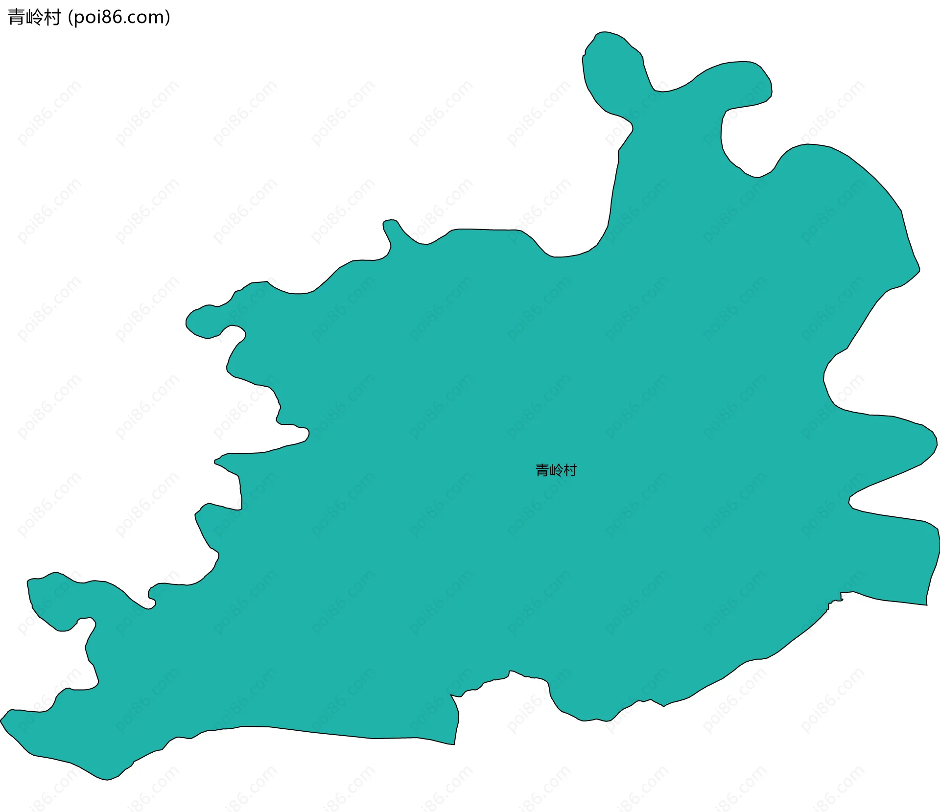 青岭村边界地图