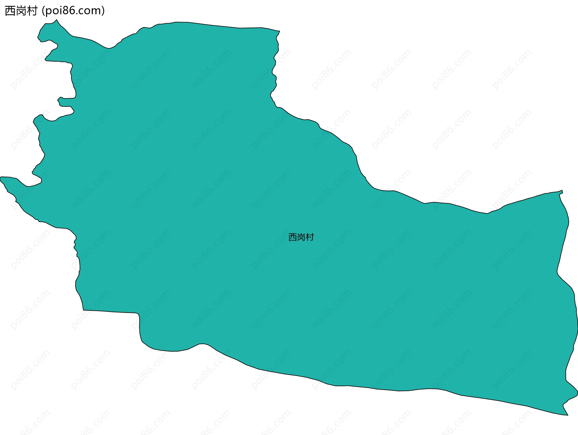 西岗村边界地图