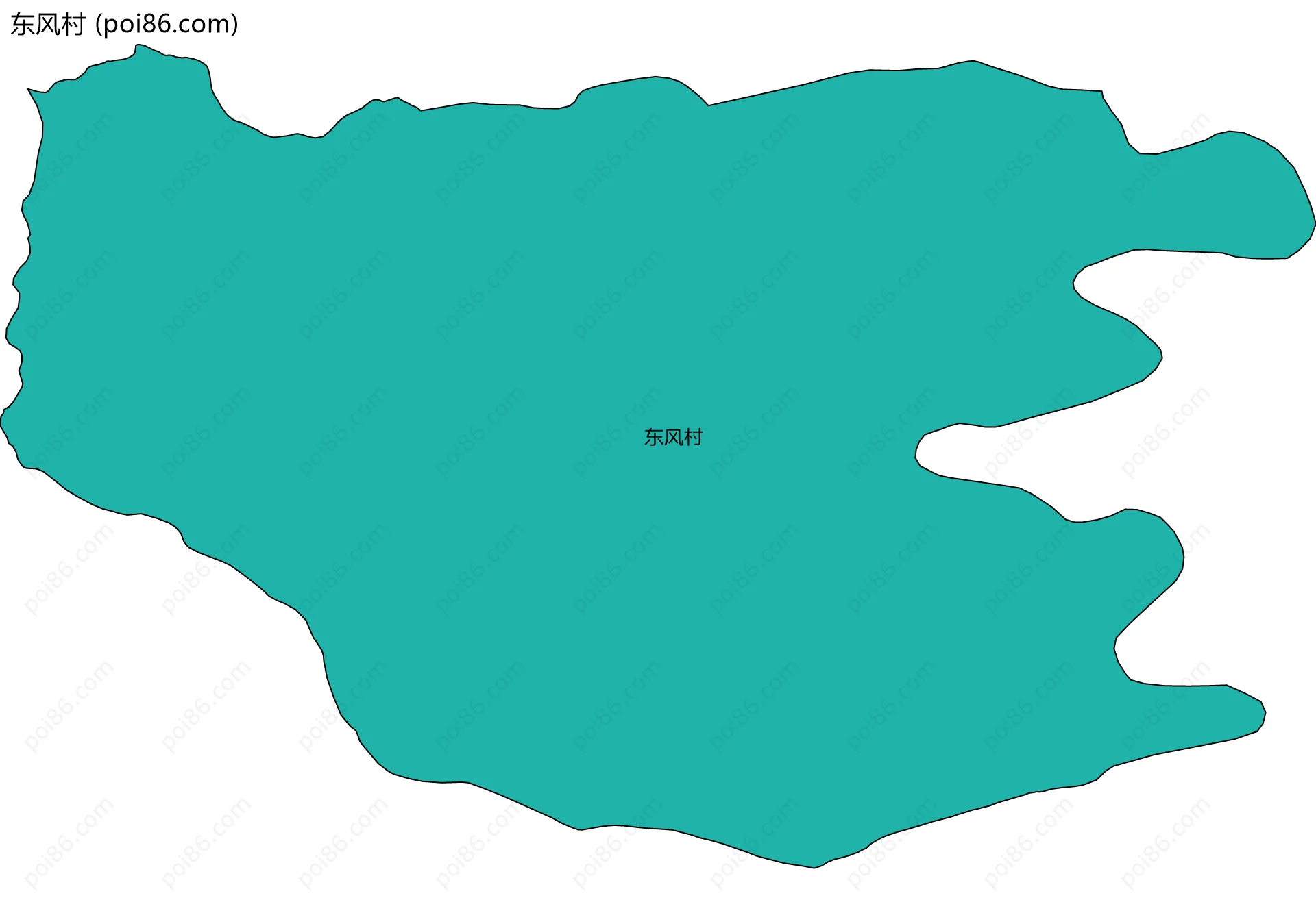 东风村边界地图
