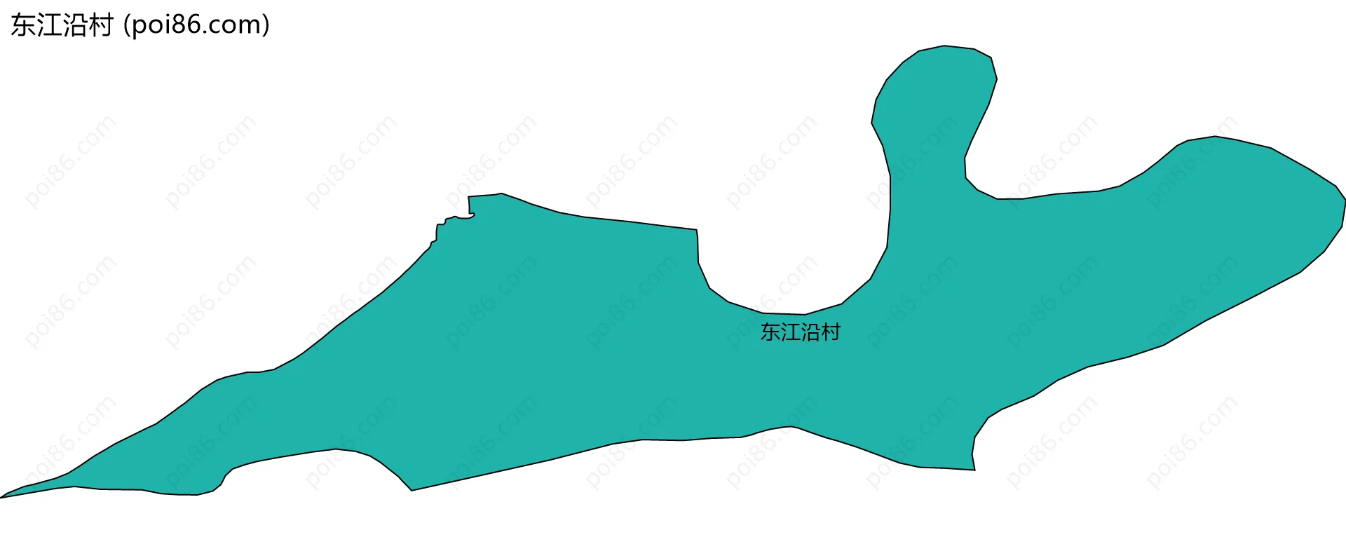 东江沿村边界地图