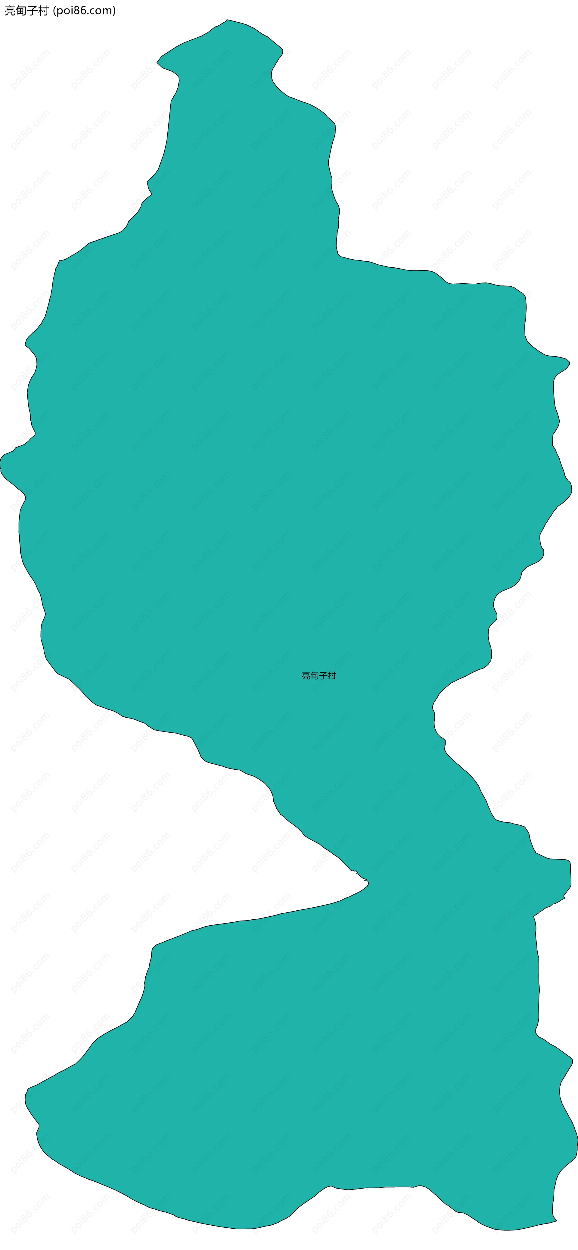 亮甸子村边界地图