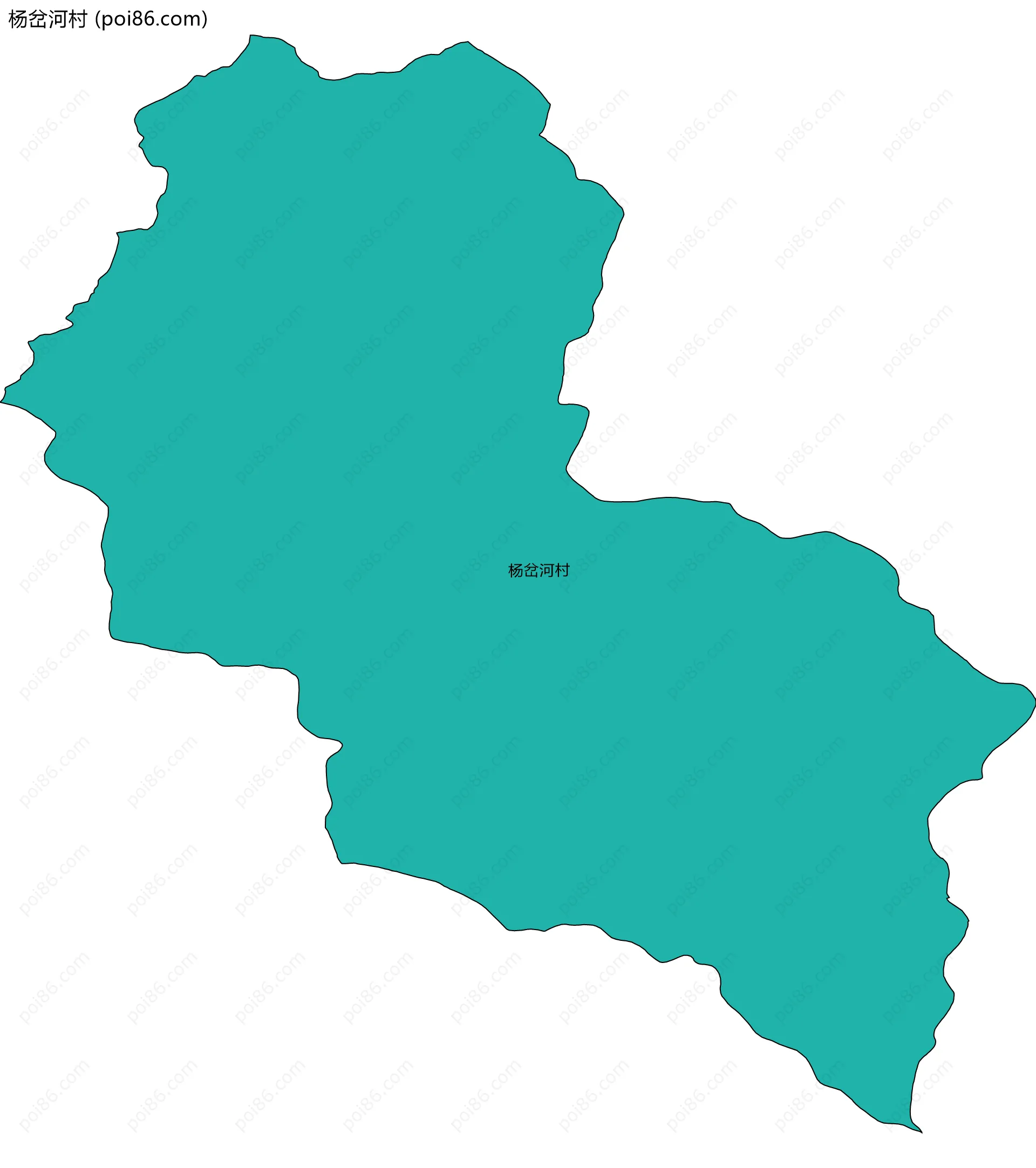 杨岔河村边界地图