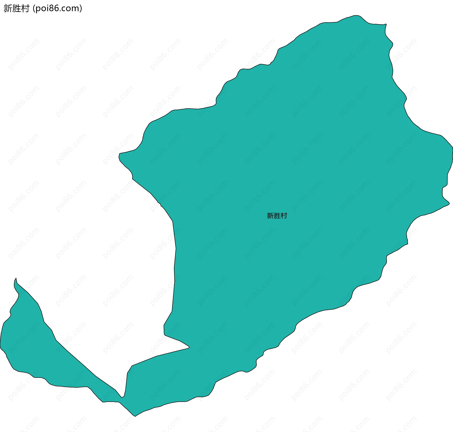 新胜村边界地图