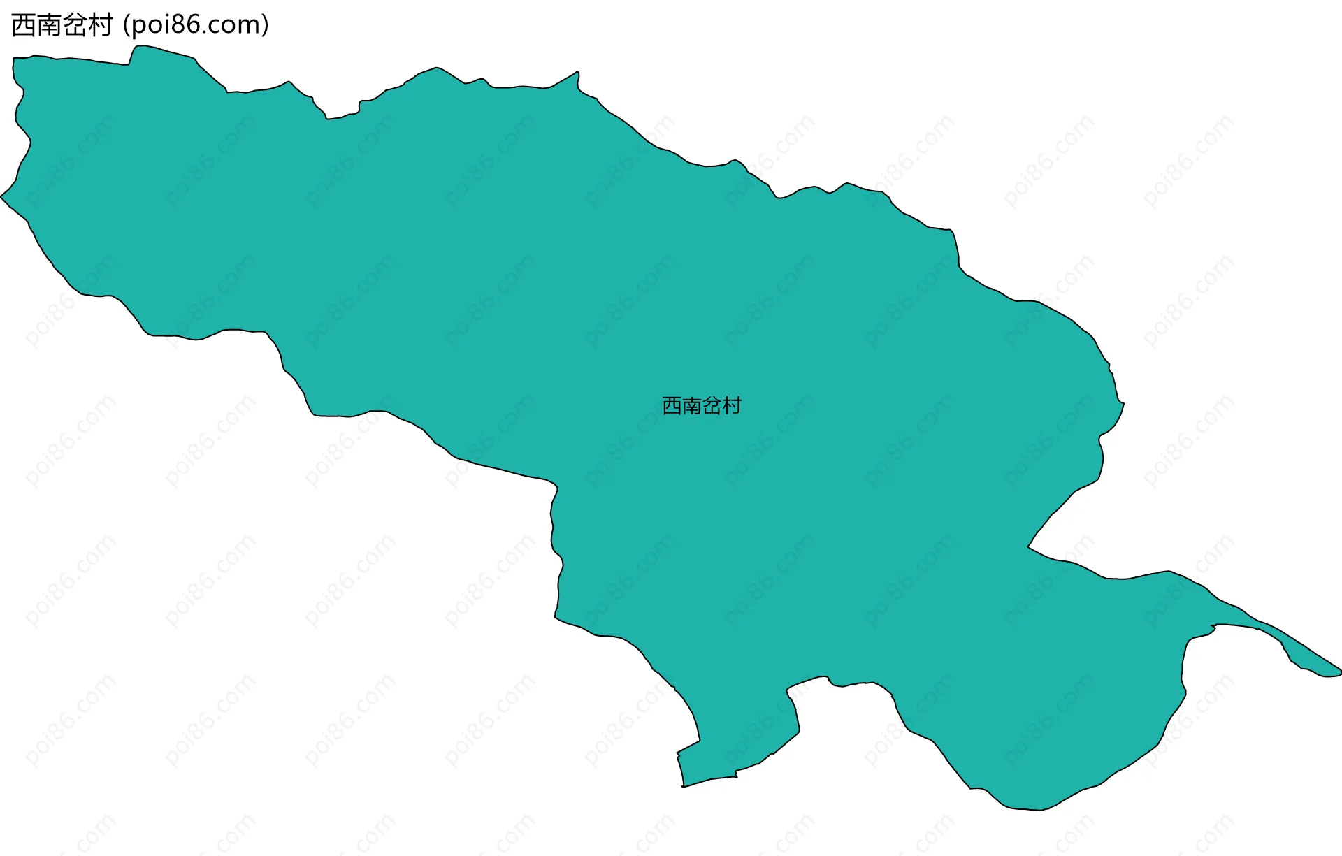 西南岔村边界地图