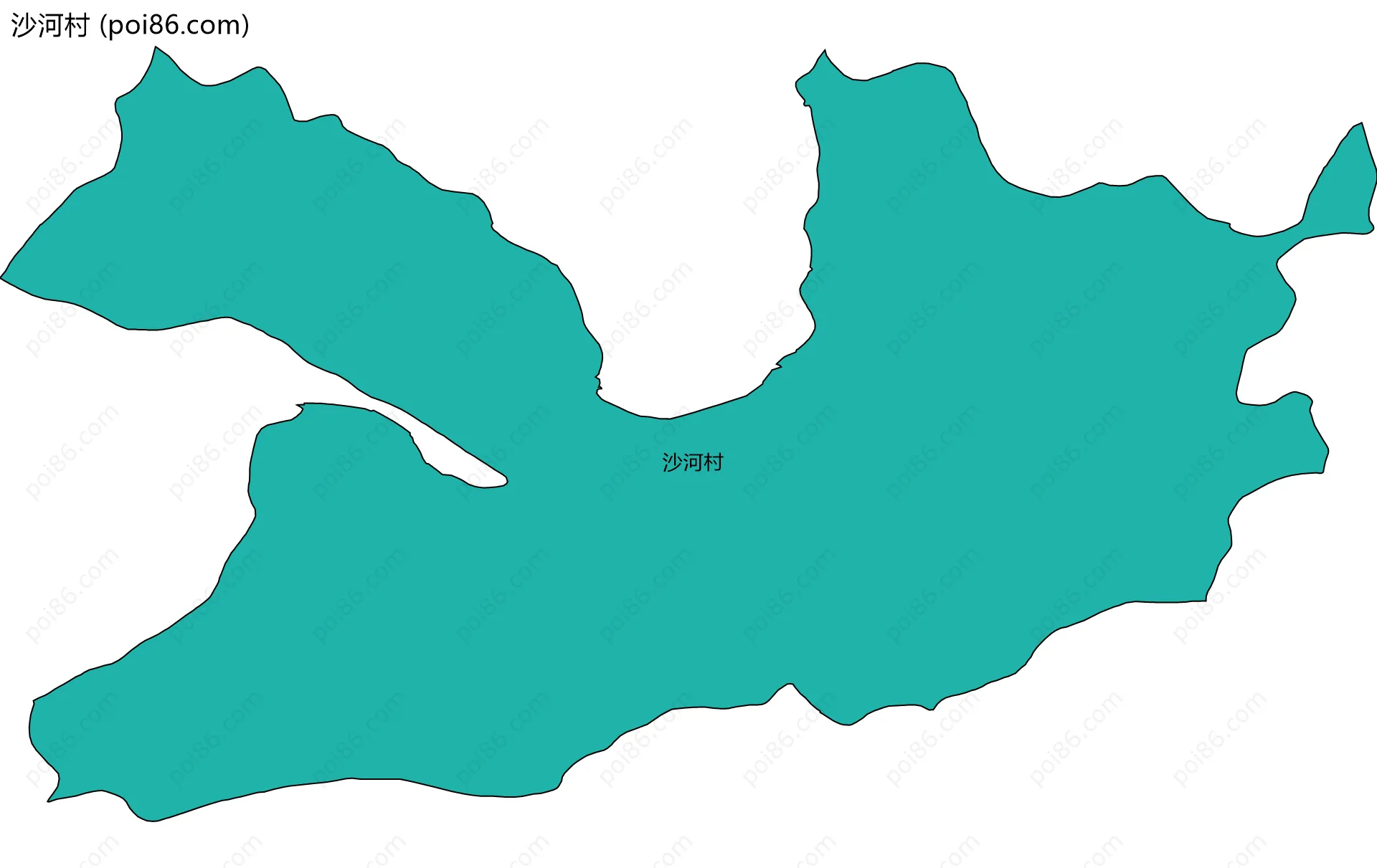 沙河村边界地图