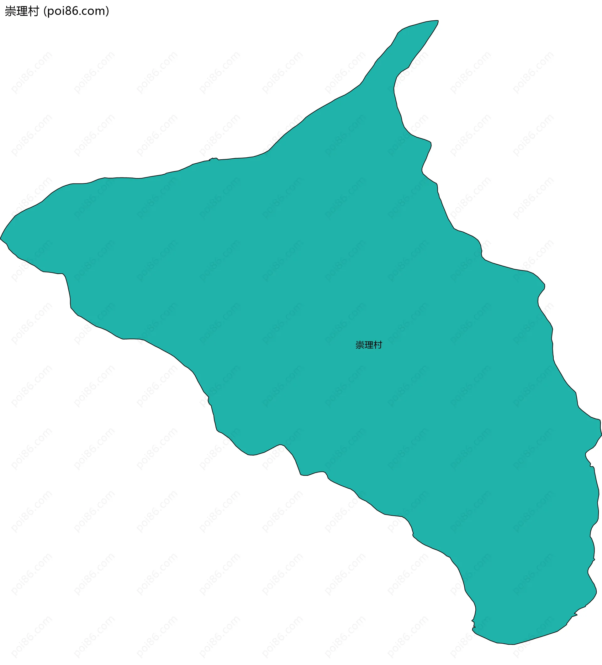 崇理村边界地图