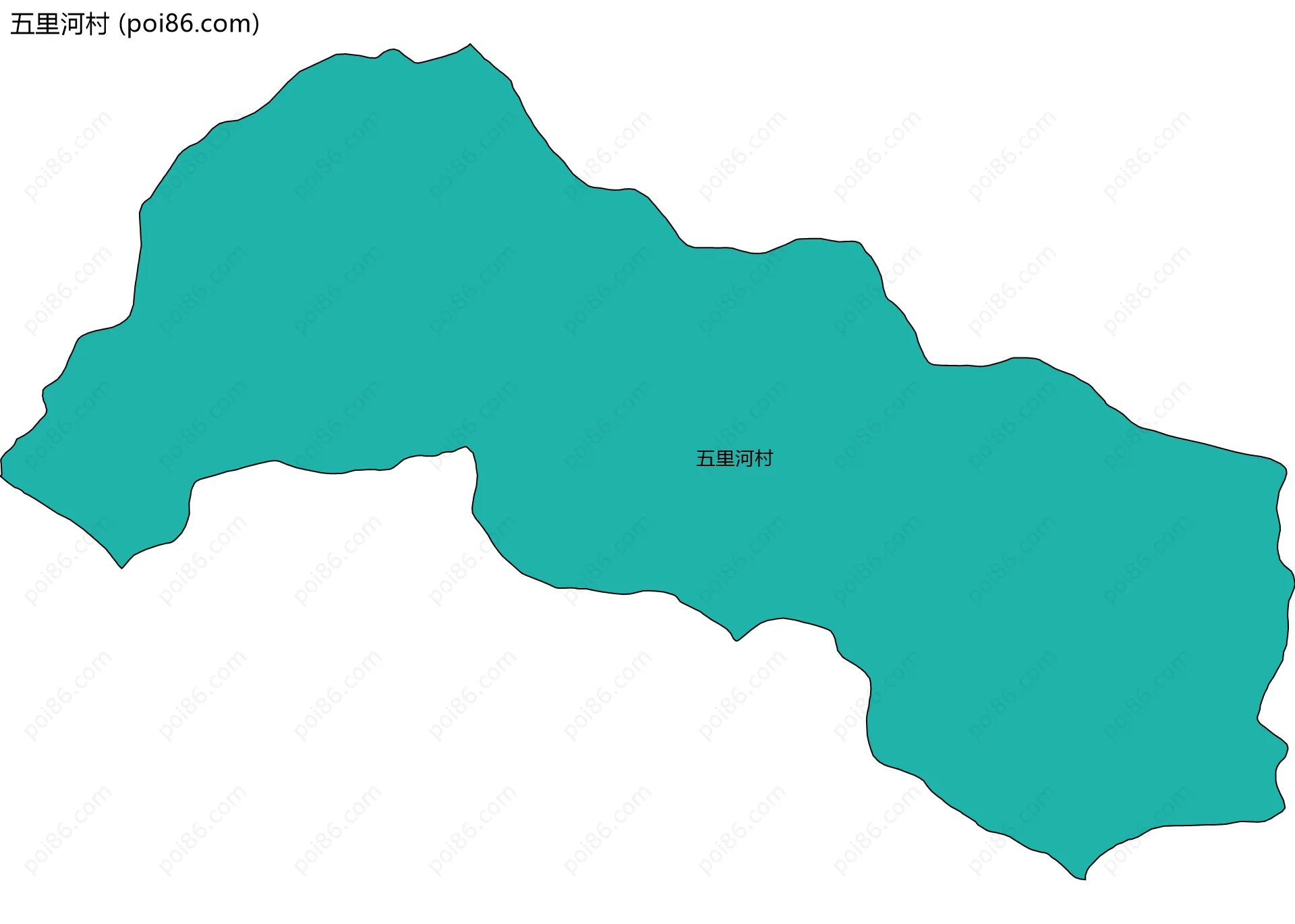 五里河村边界地图