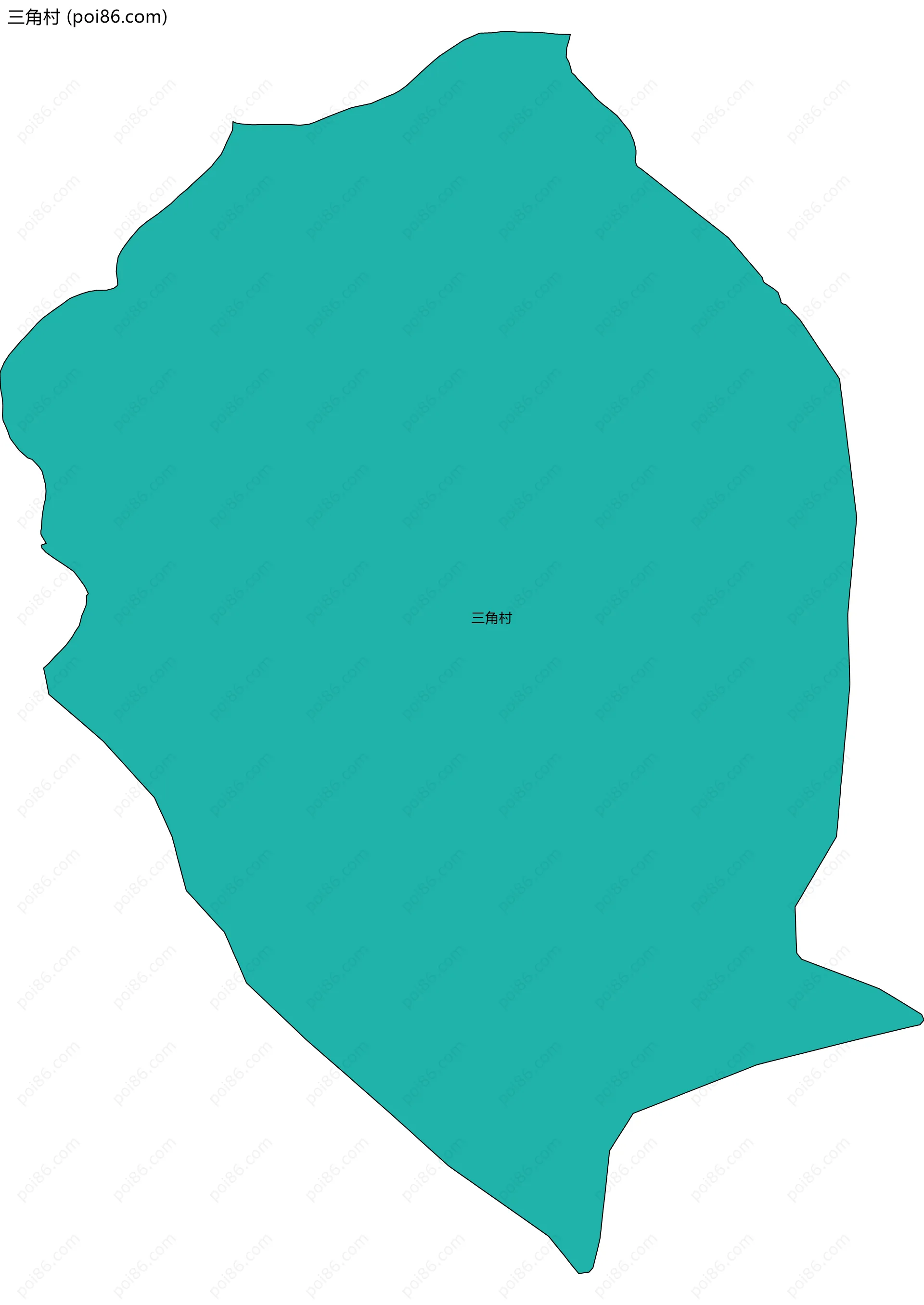 三角村边界地图