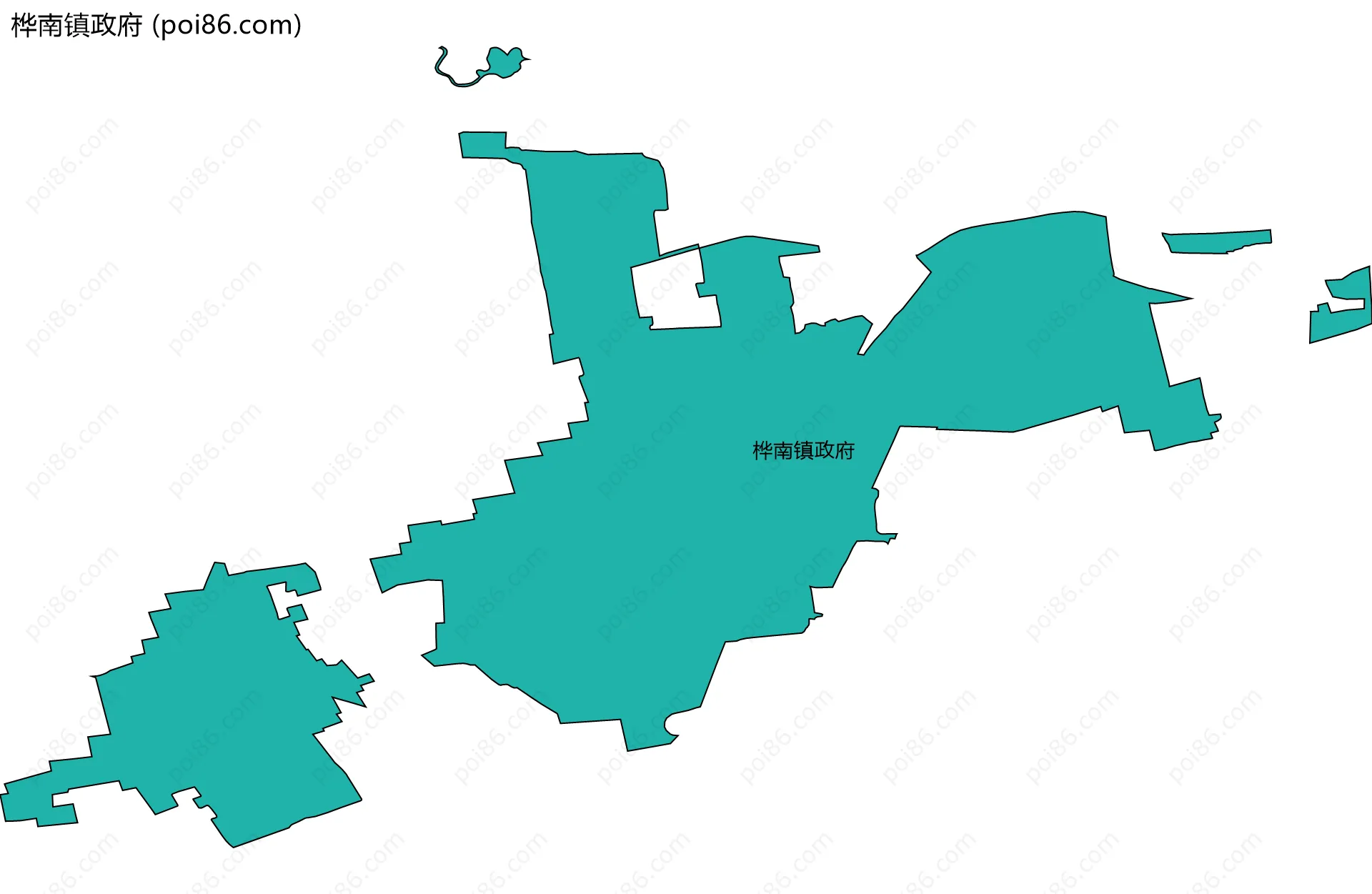 桦南镇政府边界地图