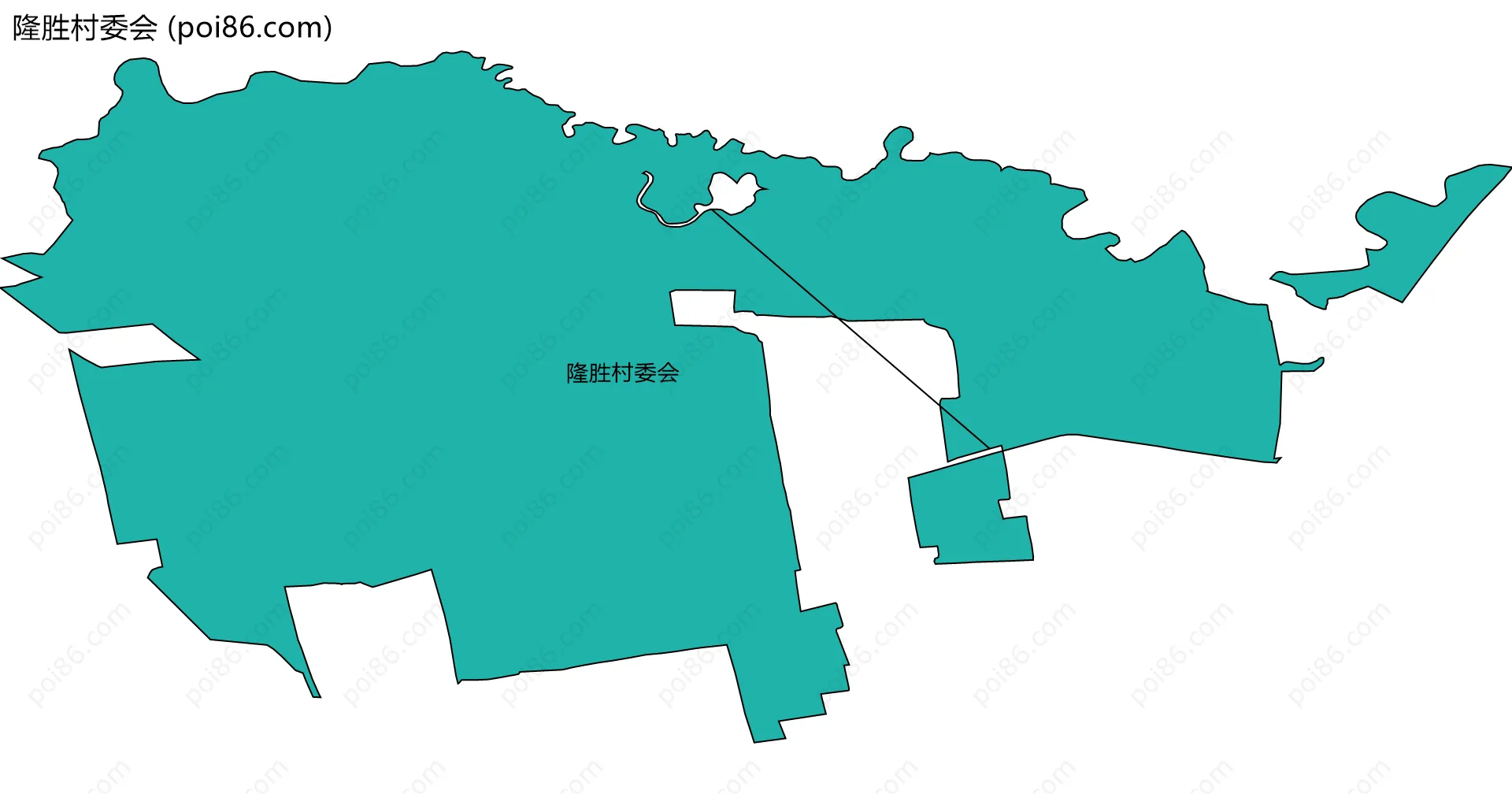 隆胜村委会边界地图