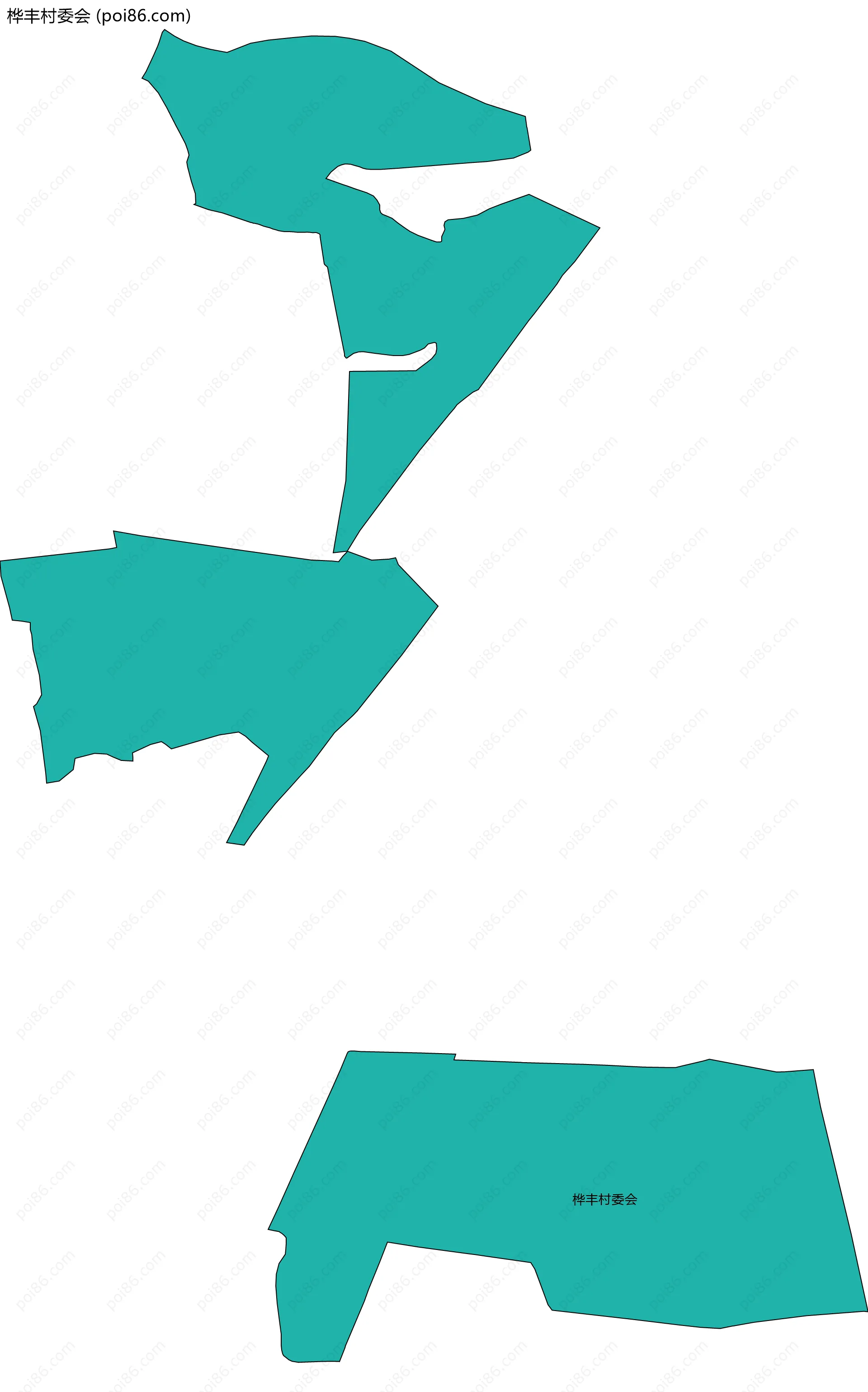 桦丰村委会边界地图