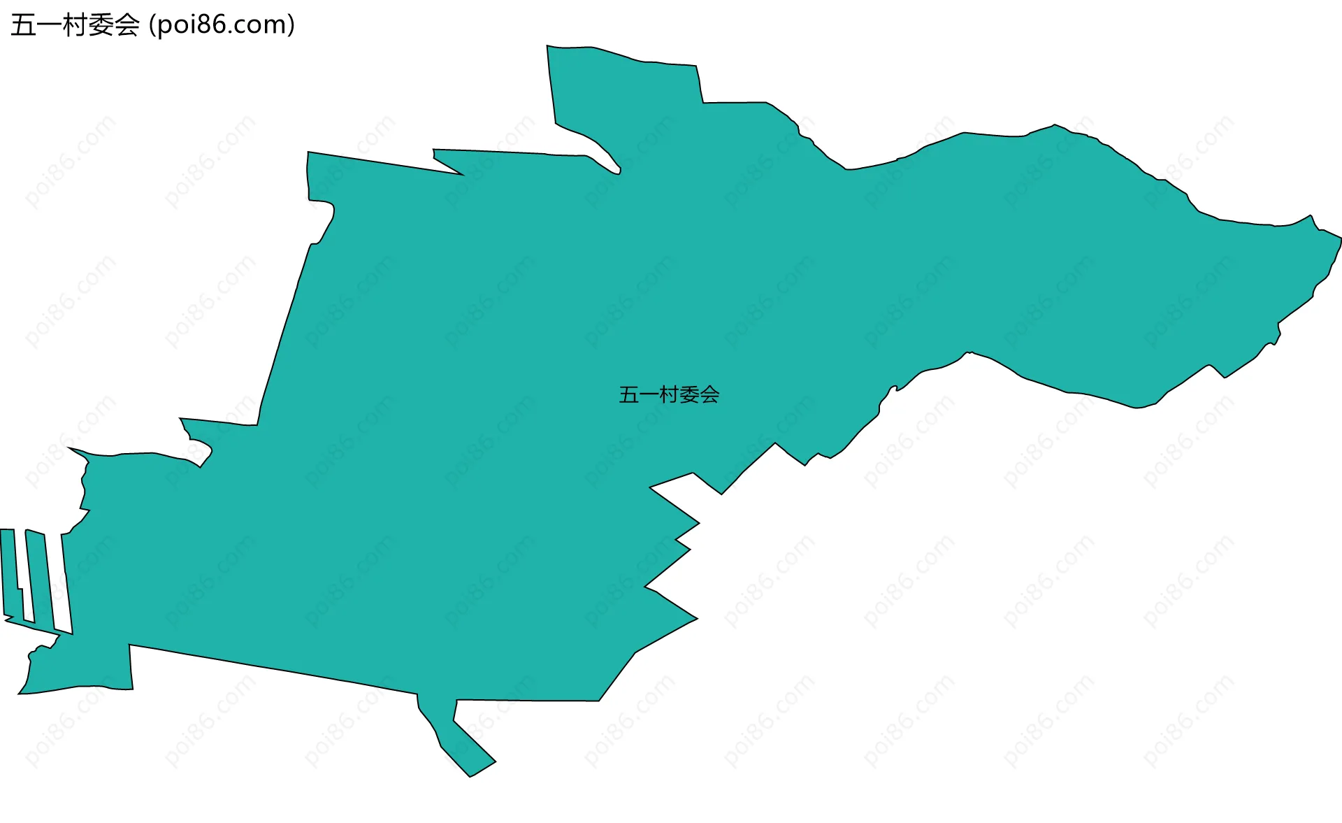 五一村委会边界地图