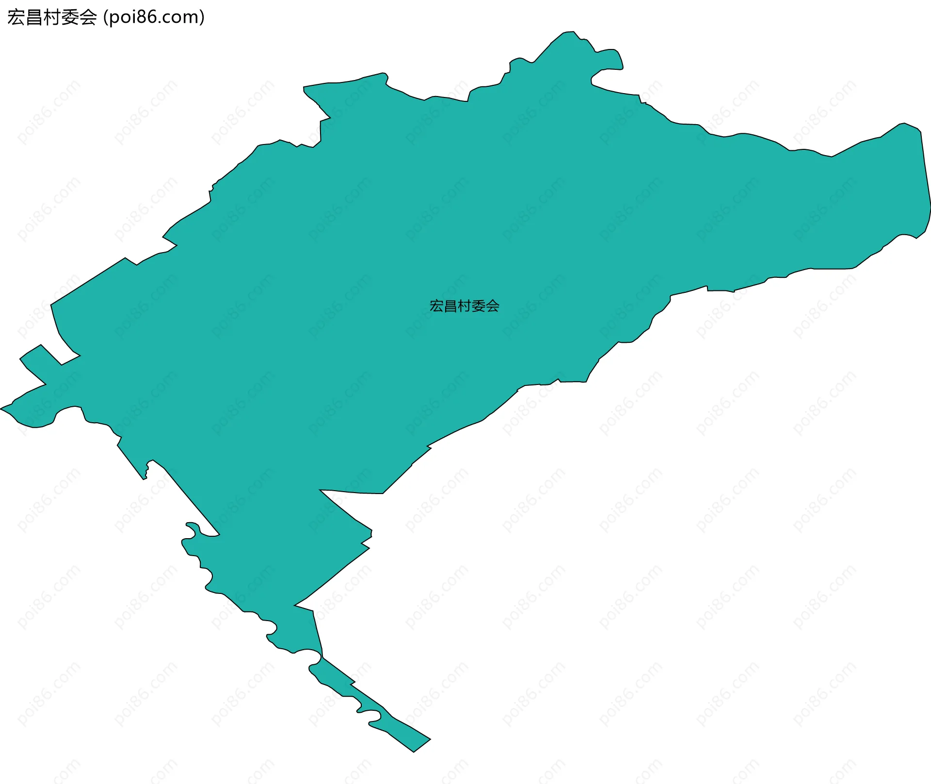 宏昌村委会边界地图