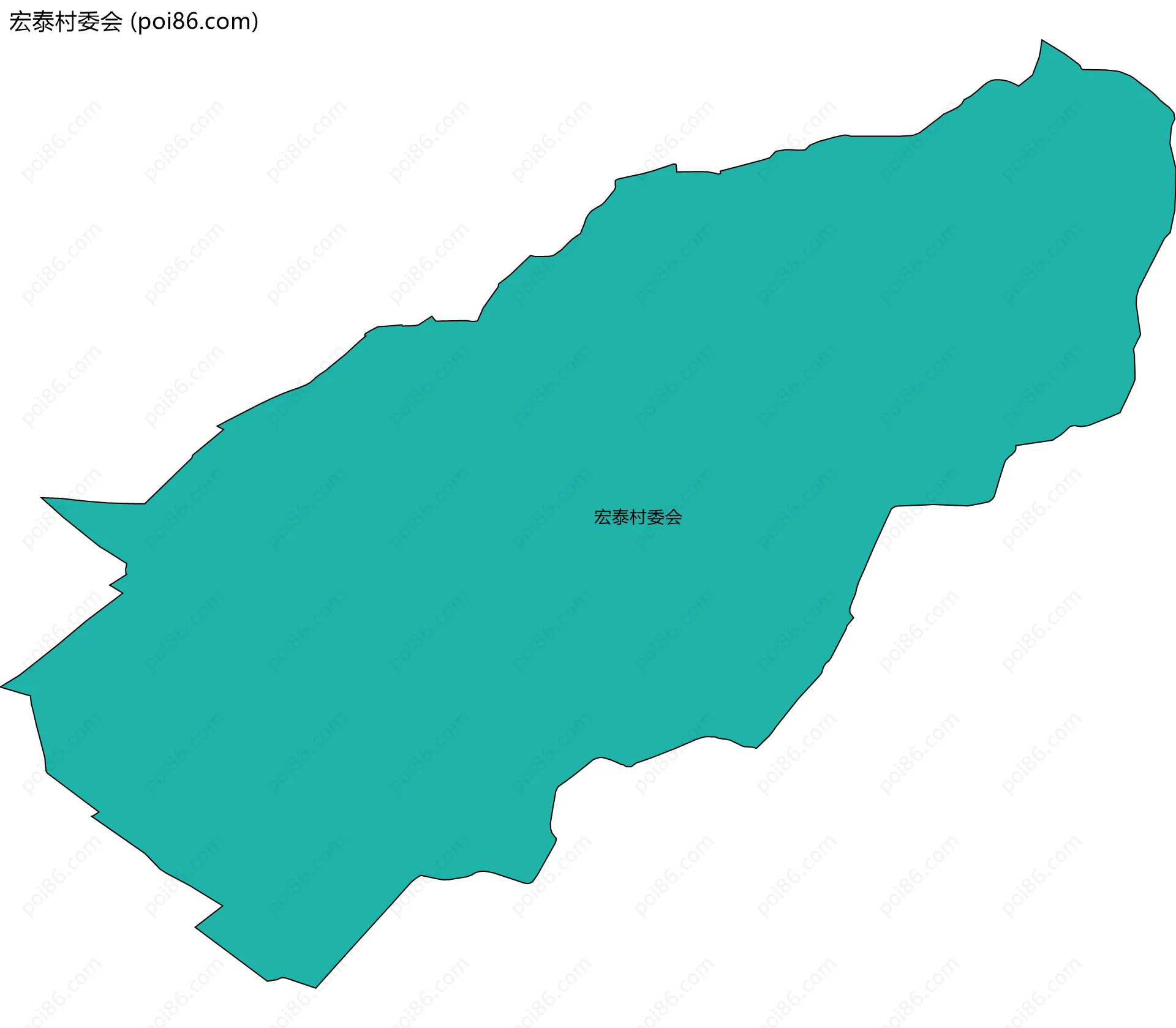 宏泰村委会边界地图