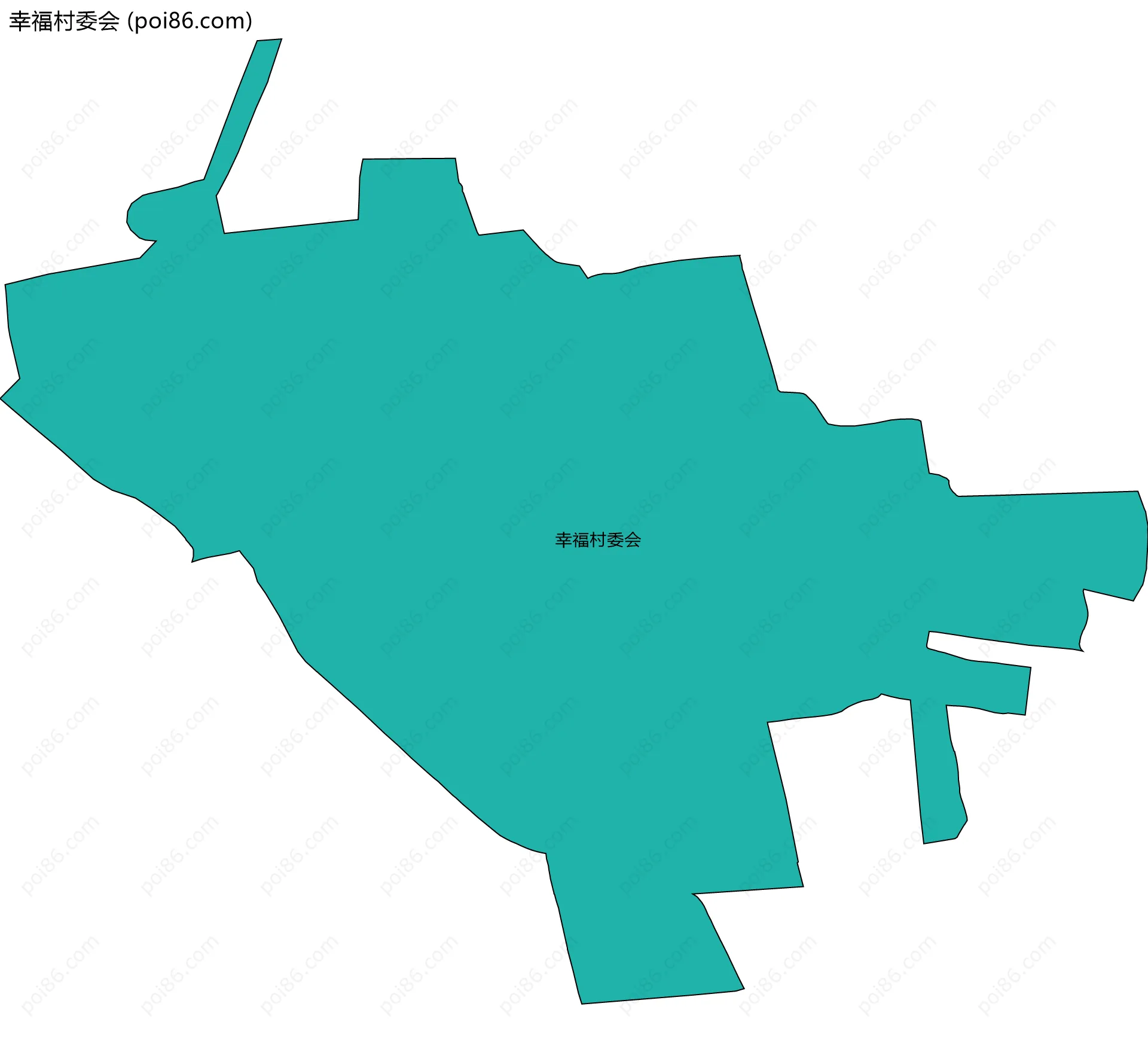 幸福村委会边界地图