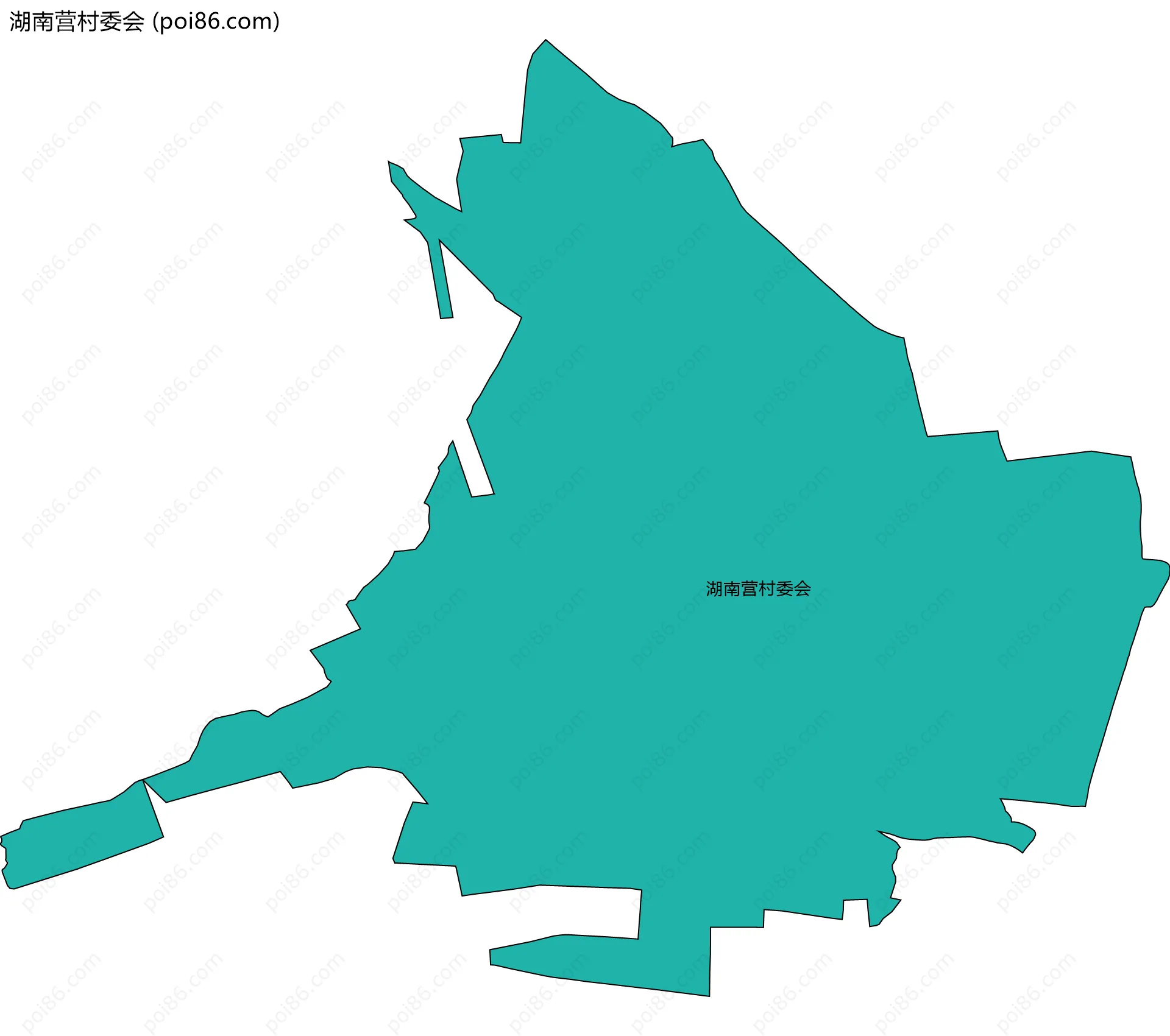 湖南营村委会边界地图