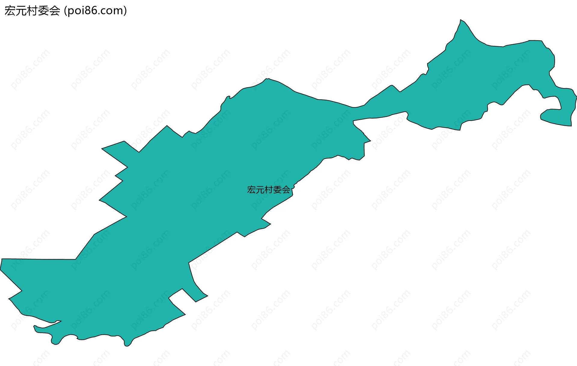 宏元村委会边界地图