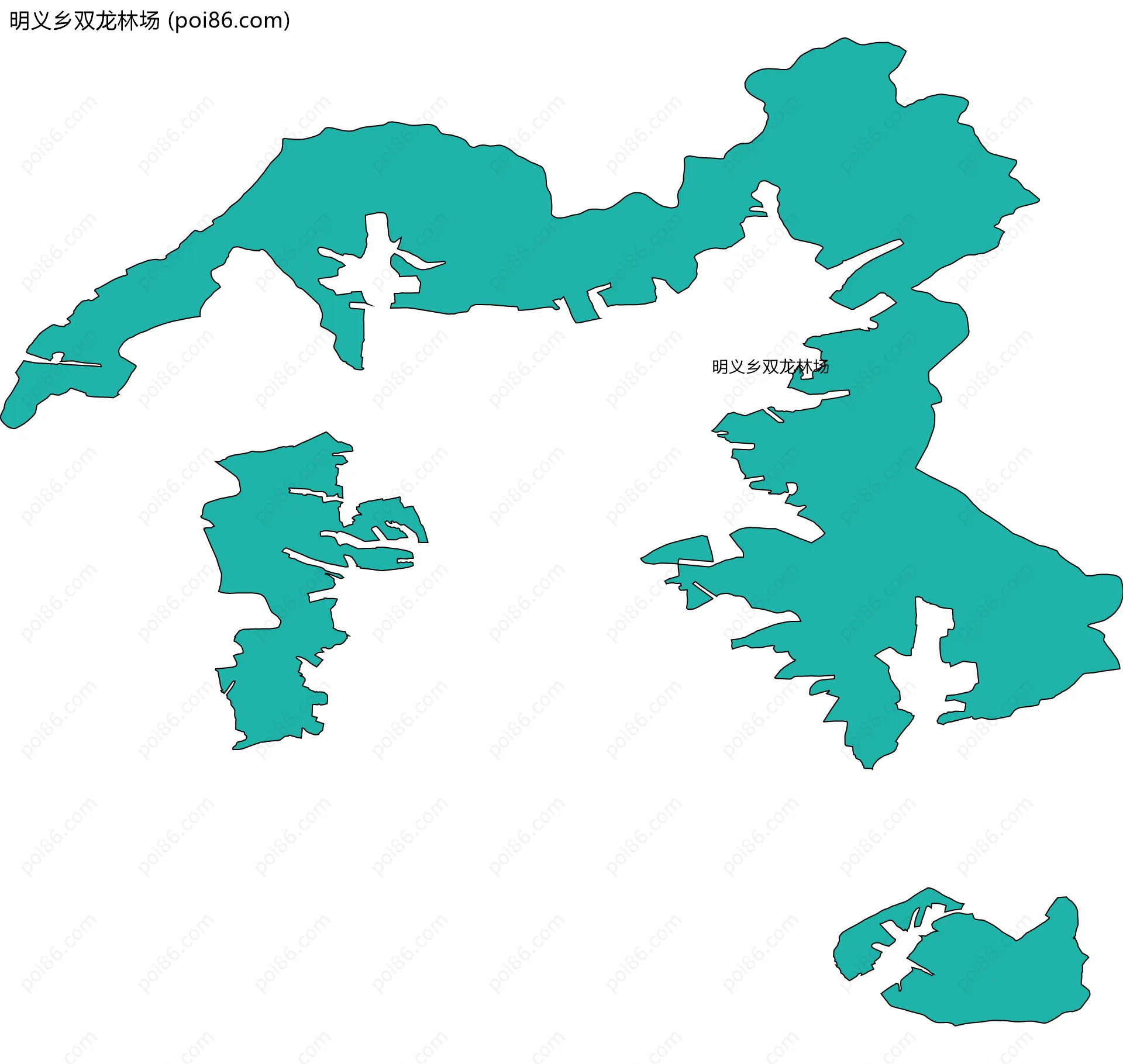 明义乡双龙林场边界地图