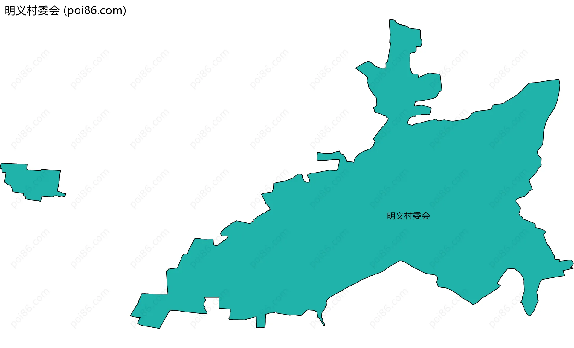 明义村委会边界地图