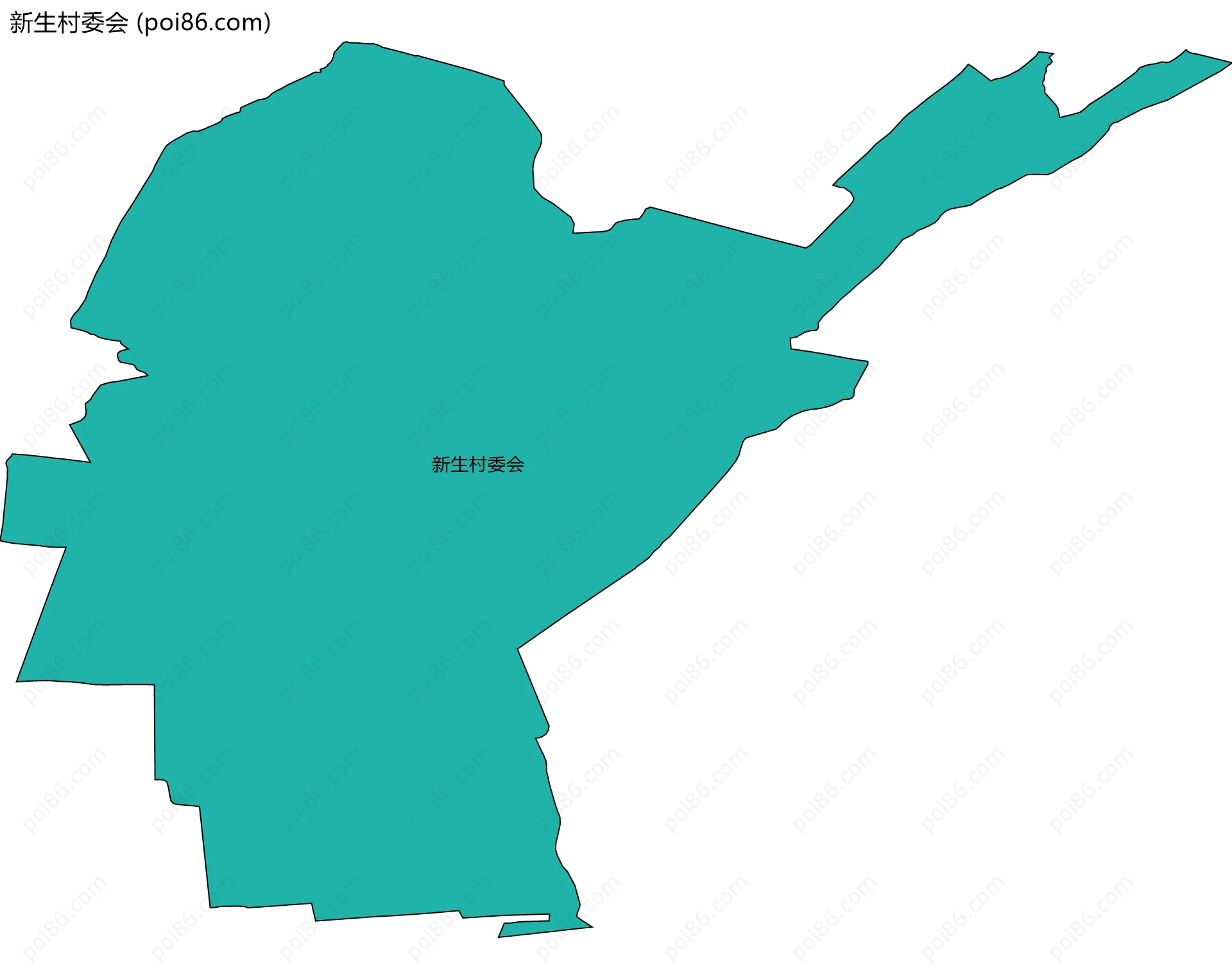 新生村委会边界地图